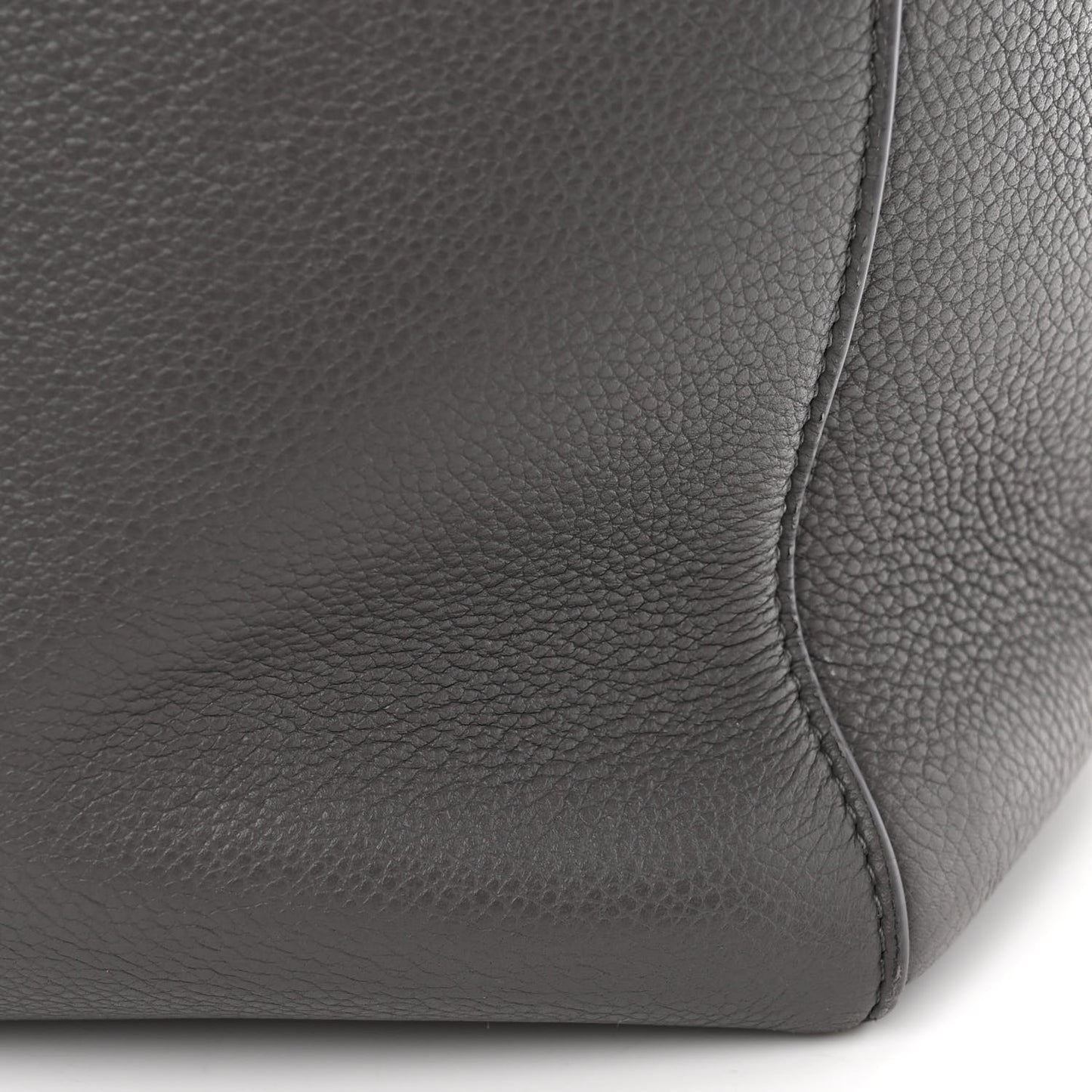 Soft Grained Calfskin Sangle Bucket Bag Kohl