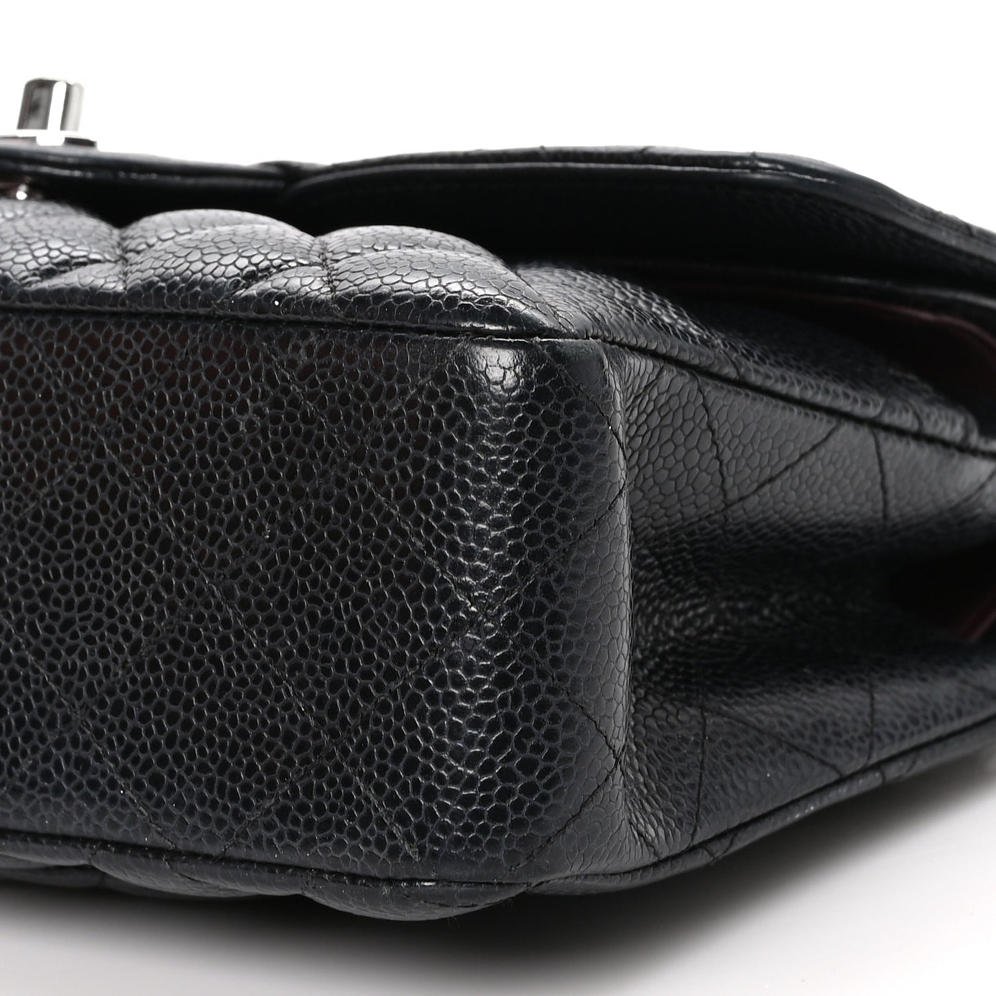 Caviar Quilted Small Double Flap Black