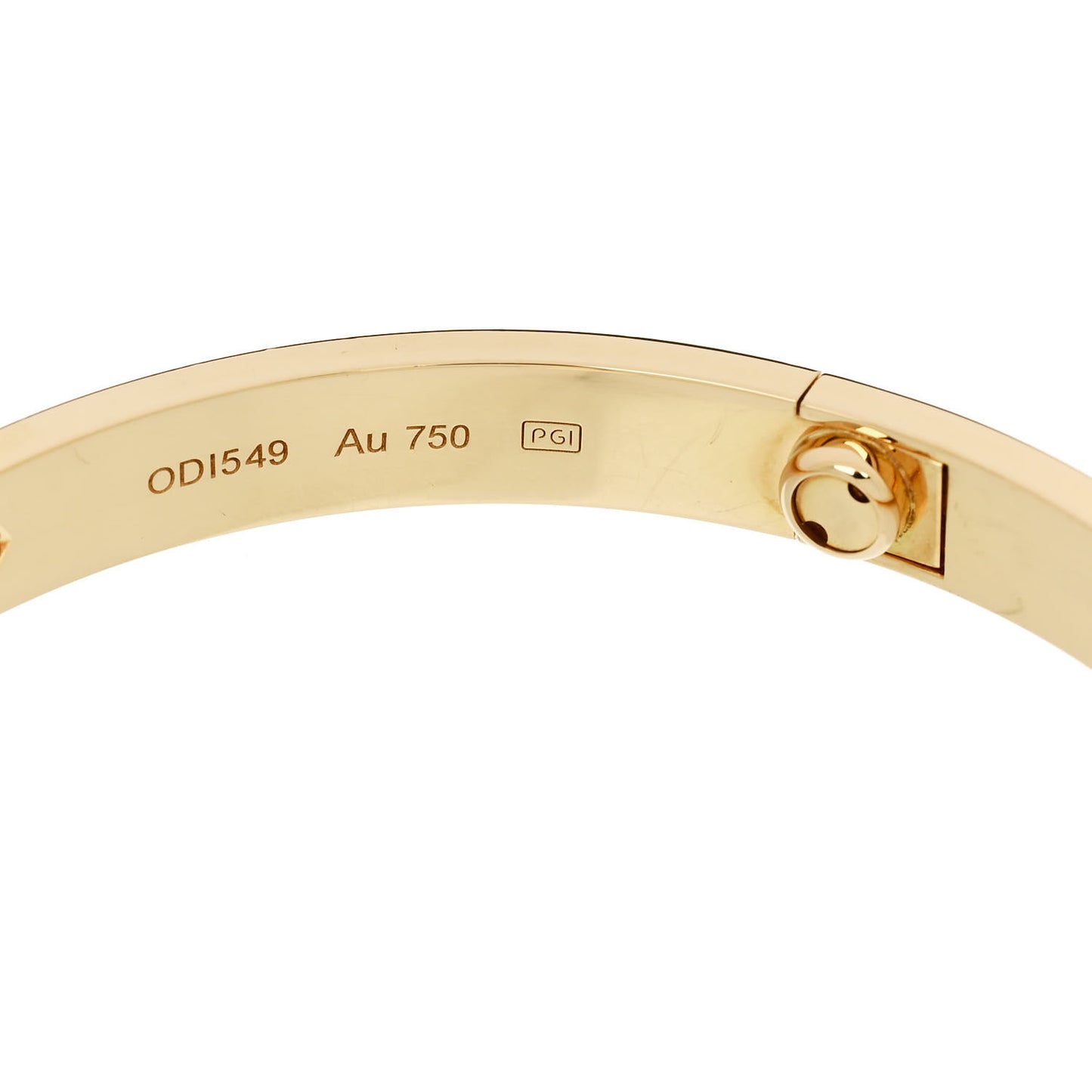 18K Yellow Gold 4 Diamond LOVE Bracelet 19