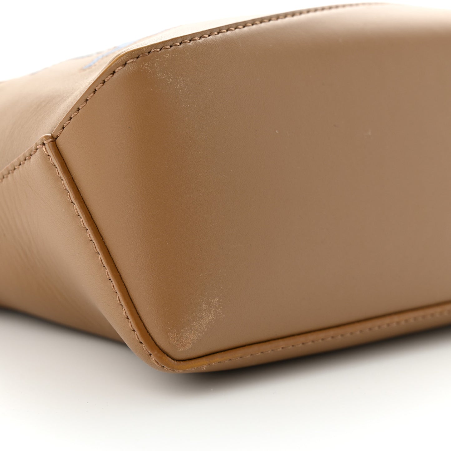 X SUNA FUJITA Satin Calfskin Mini Lemur Puzzle Edge Bag Brown