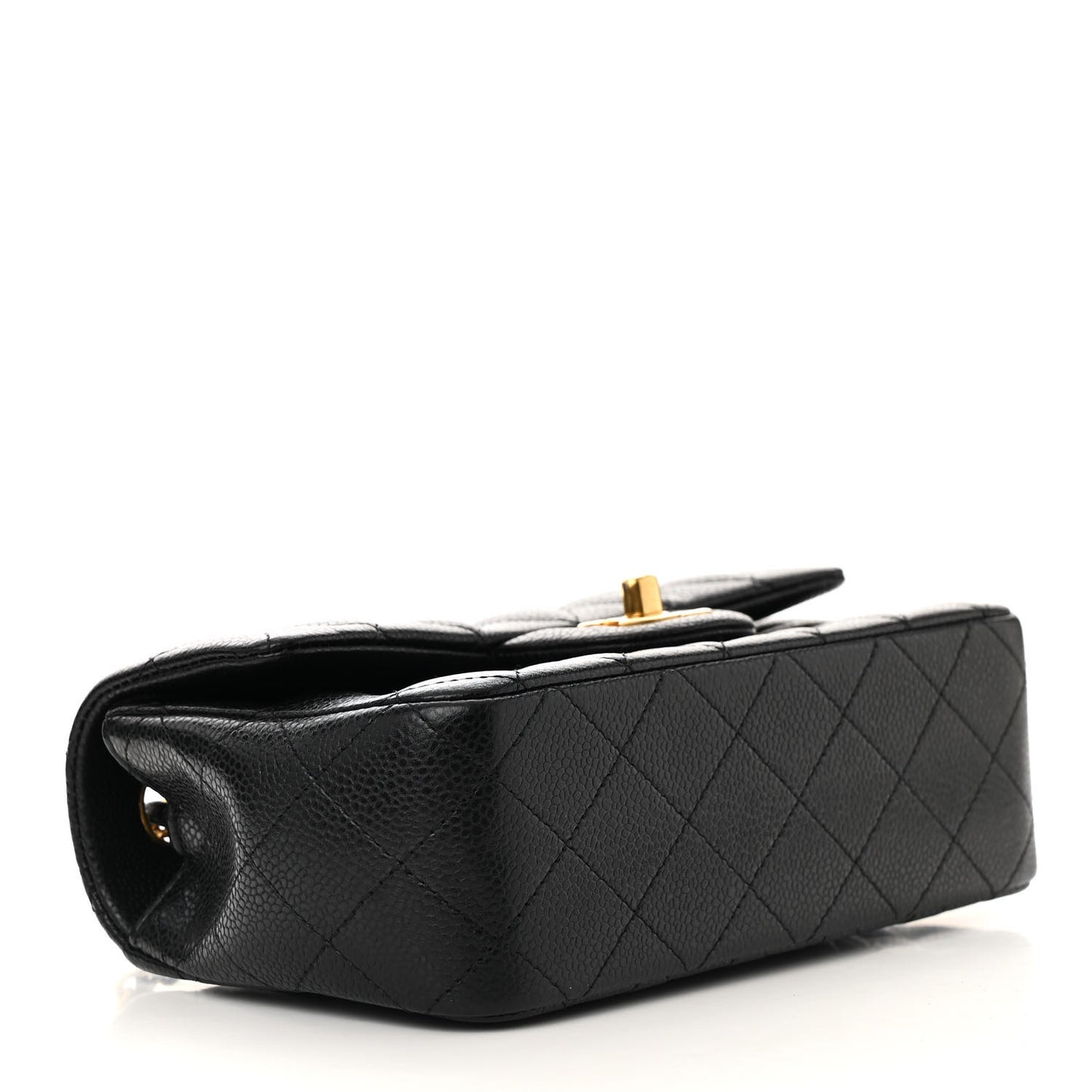 Caviar Quilted Mini Rectangular Flap Black