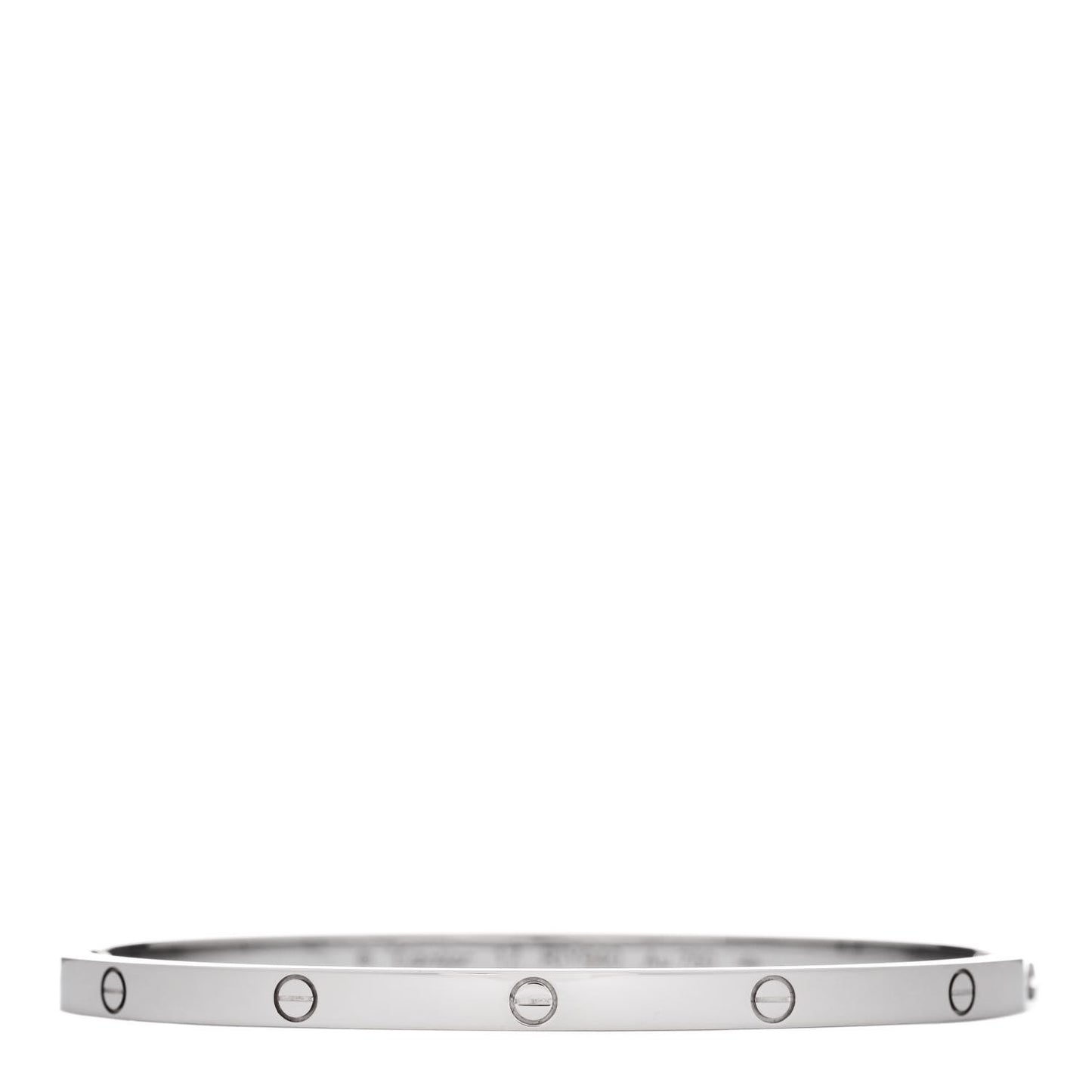 18K White Gold Small LOVE Bracelet 17