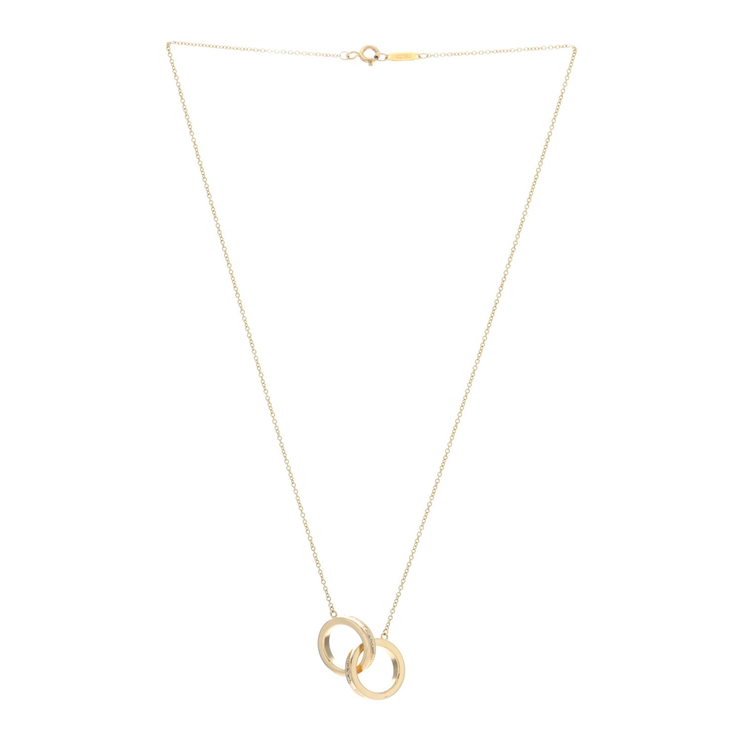 18K Yellow Gold 1837 Interlocking Circles Pendant Necklace