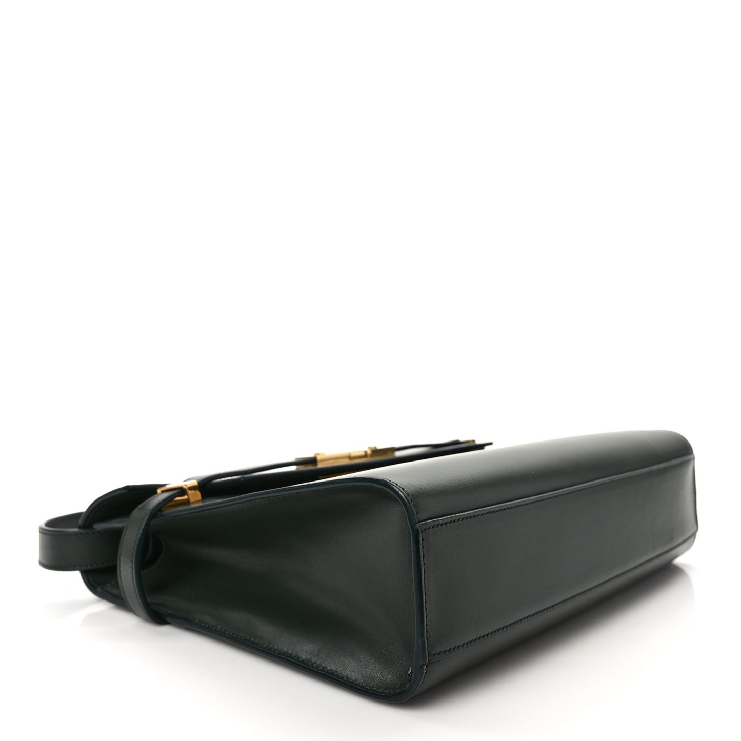 Smooth Calfskin Manhattan Shoulder Bag Dark Green