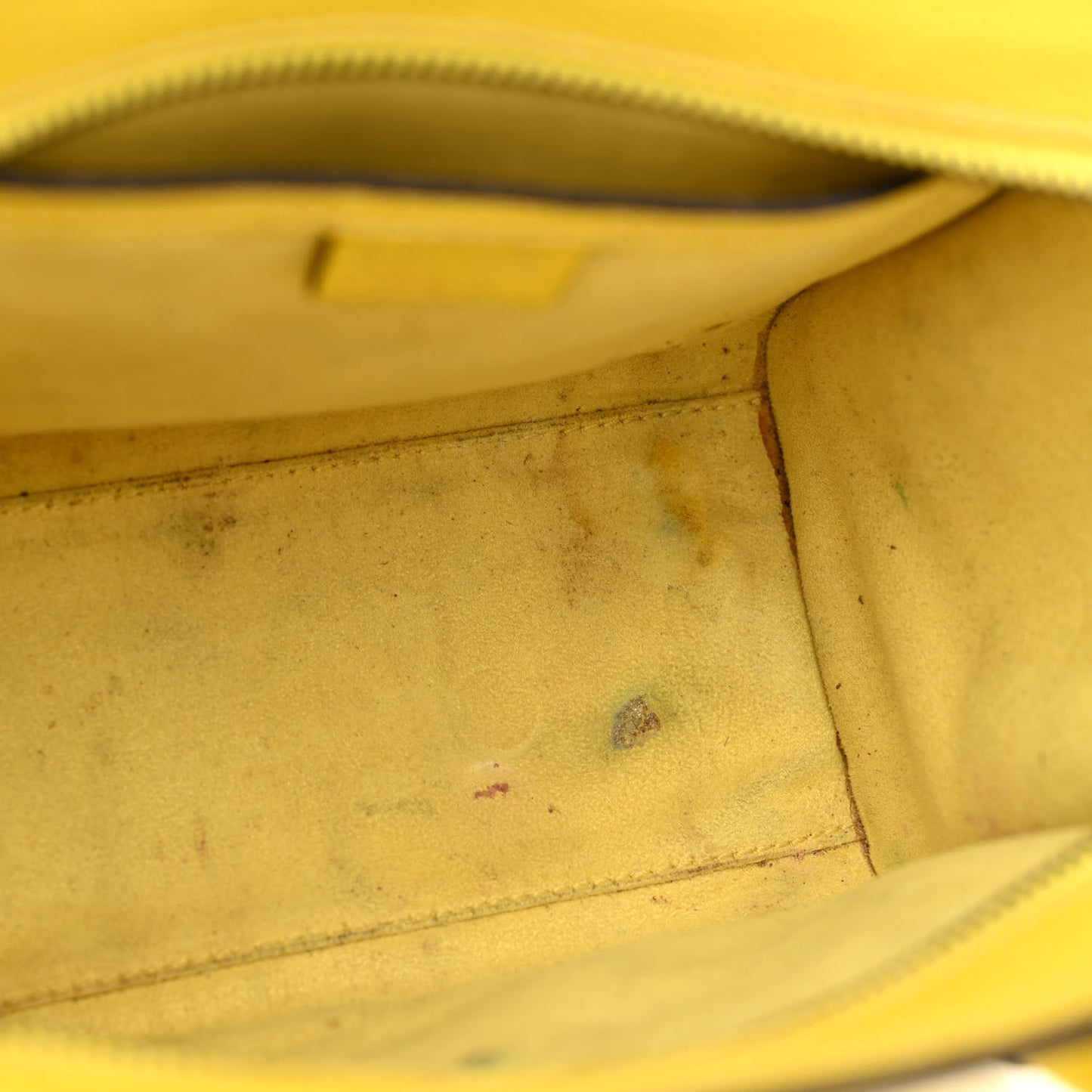 Drummed Calfskin Nano Luggage Citron