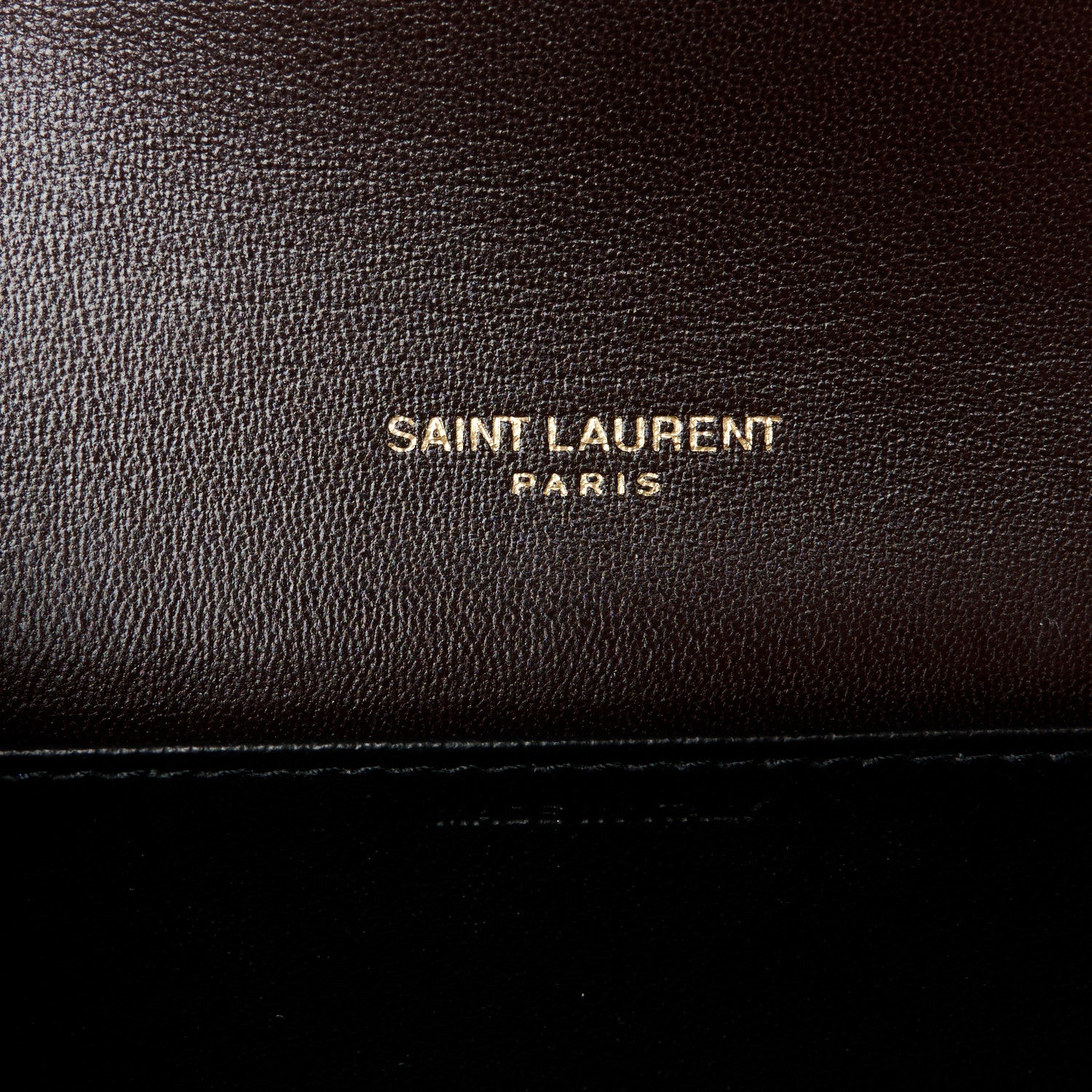 Saint Laurent Calfskin Crocodile Embossed Monogram Uptown Chain Wallet Fondente 6 of 11