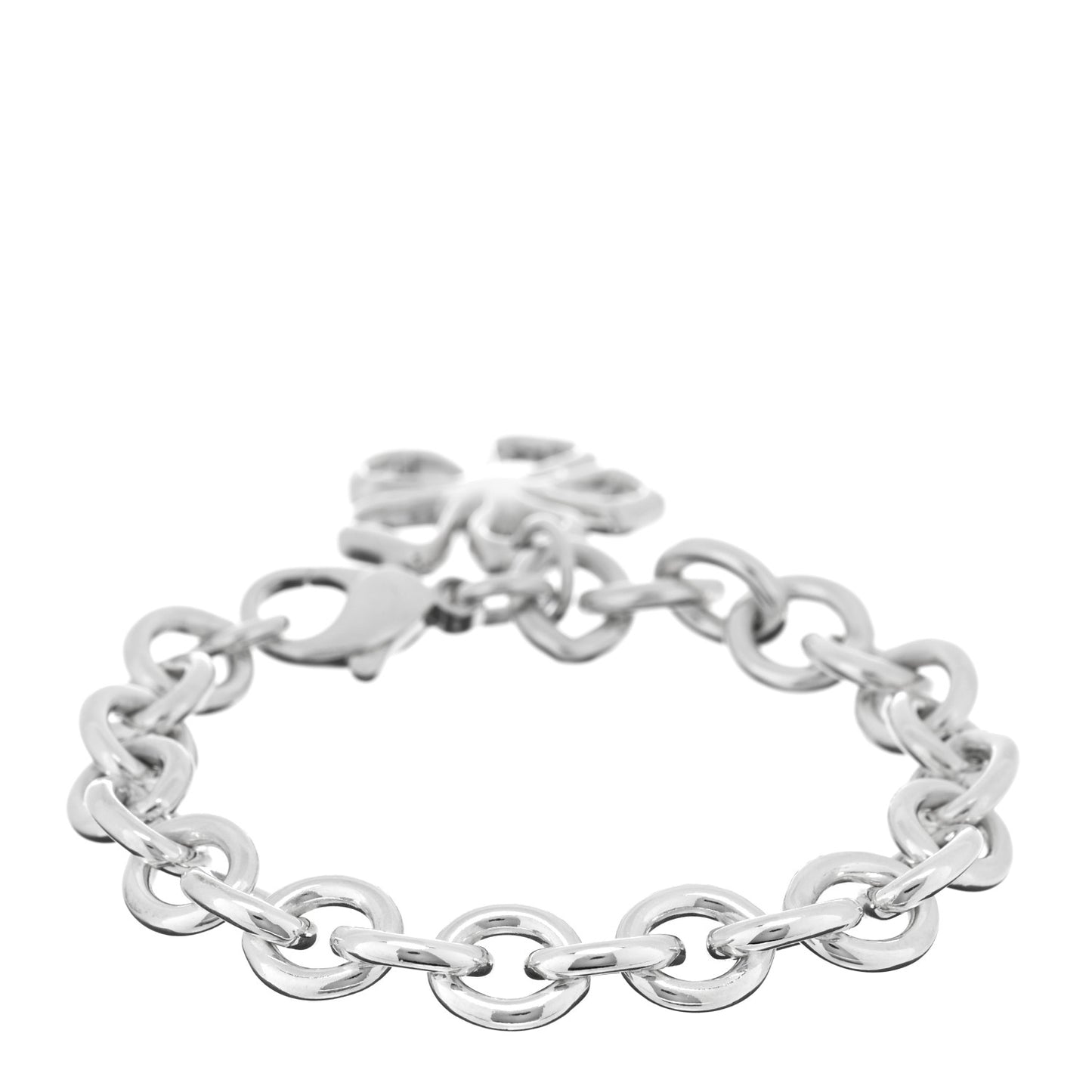 Sterling Silver Flower Charm Bracelet