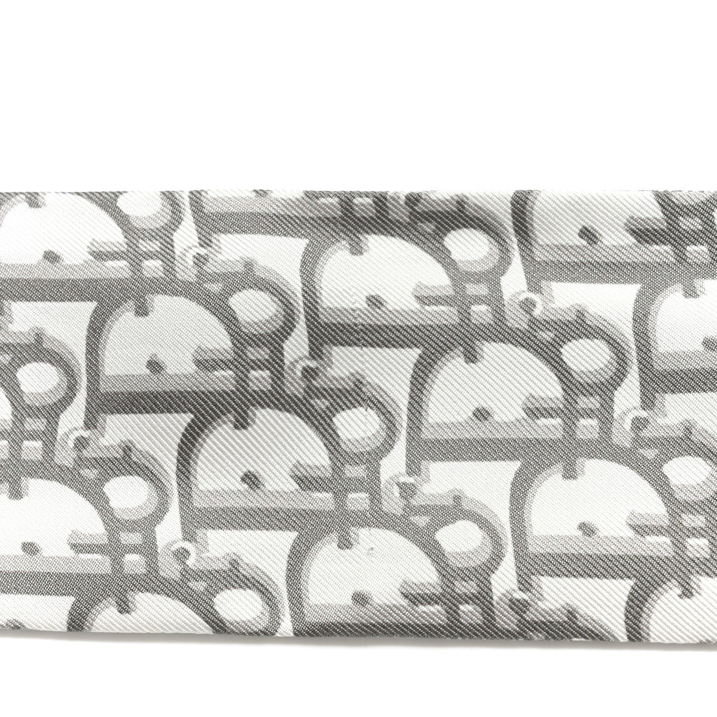 Silk Oblique Mitzah Scarf Grey
