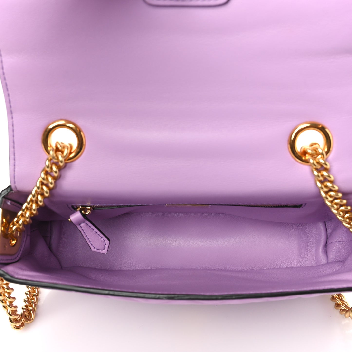 Nappa FF Embossed Small Midi Chain Baguette Violetta