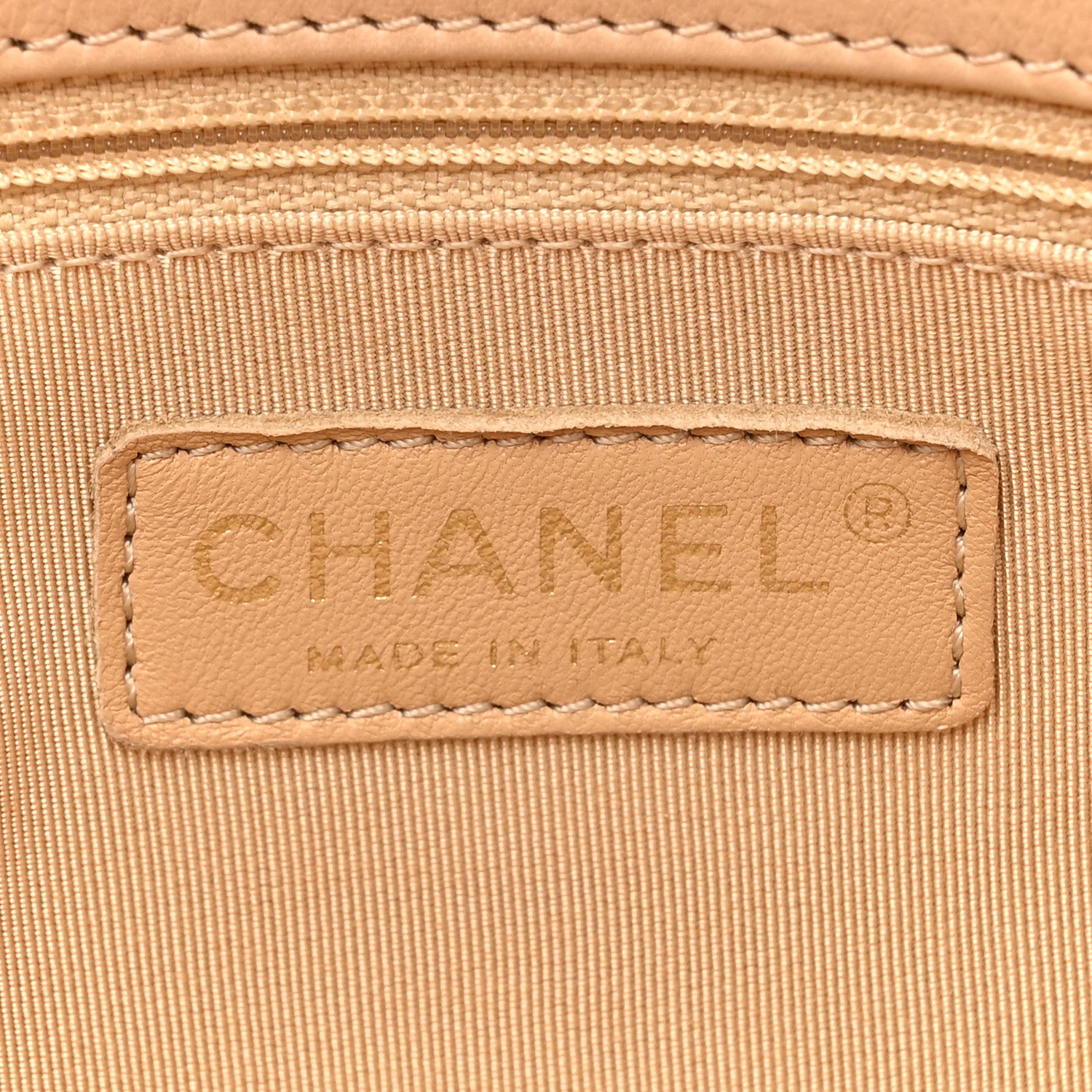 Chanel Calfskin Quilted Large CC Crown Tote Beige 6 of 18