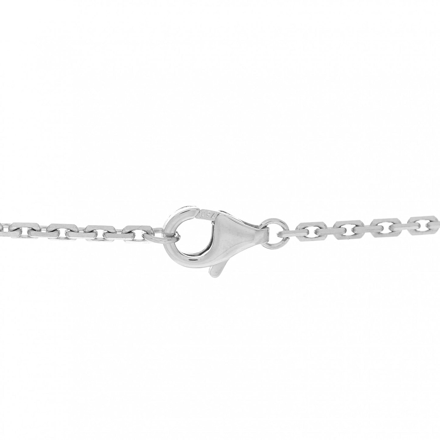 18K White Gold 6 Diamonds LOVE Pendant Necklace