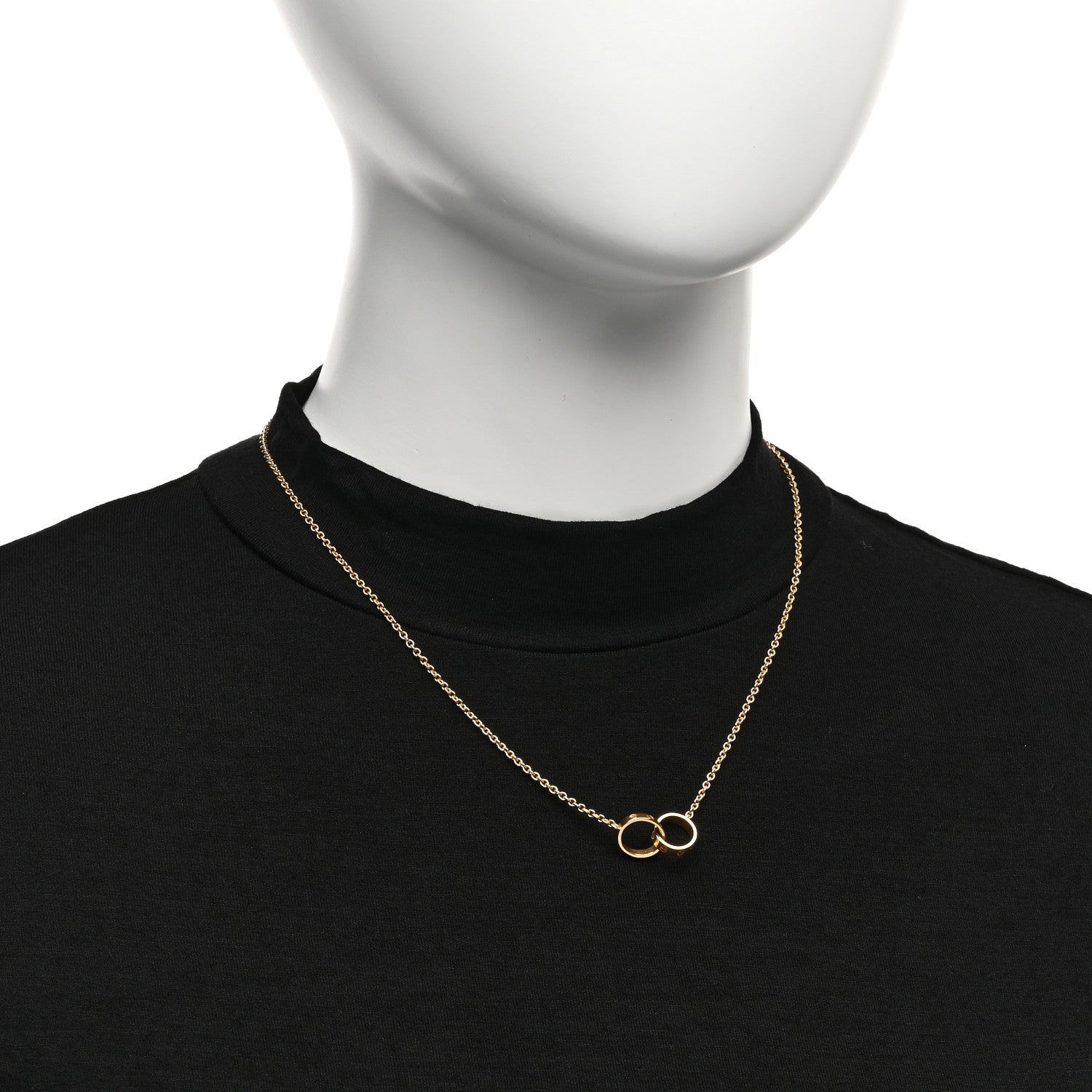 Cartier 18K Yellow Gold Interlocking LOVE Necklace 2 of 5