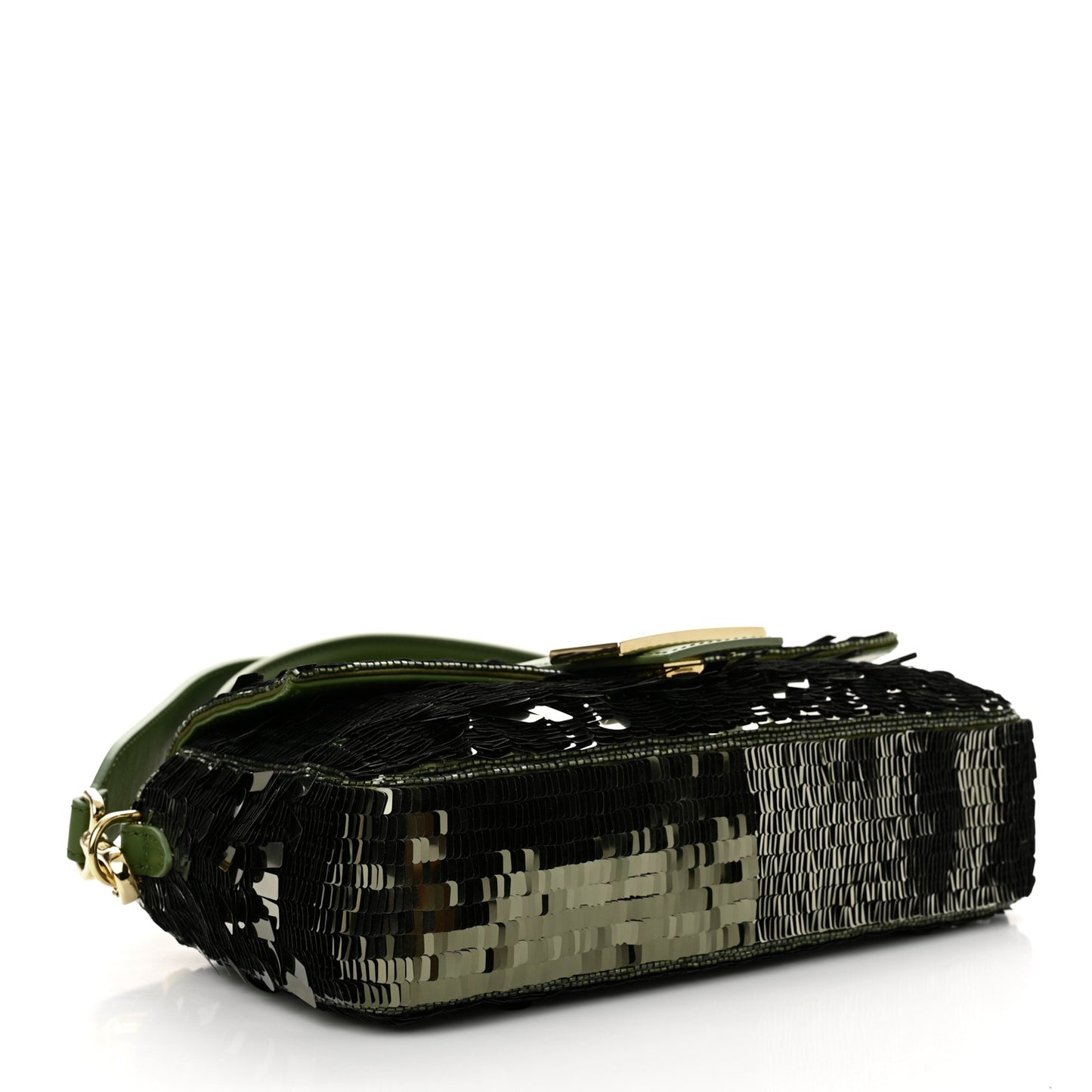 Sequin Paillettes Vitello Grace Sex and the City Baguette Avocado