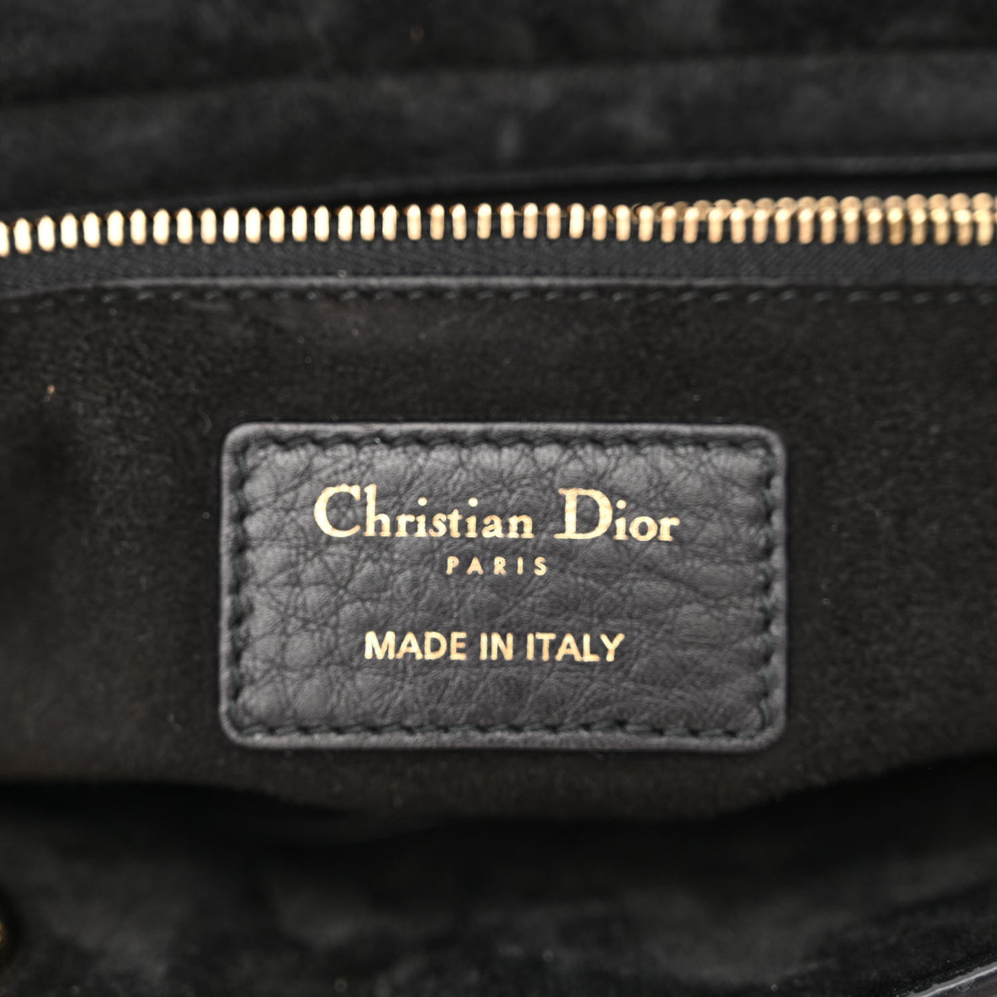 Grained Calfskin Cannage Medium Supple Lady Dior Black