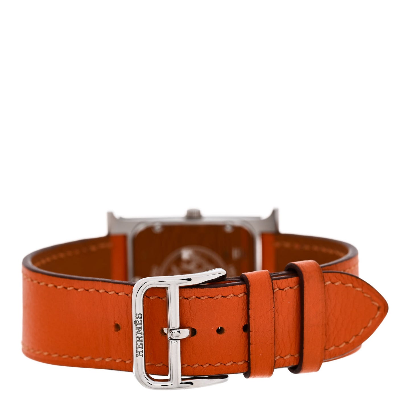 Stainless Steel Swift 26mm Heure H Hour Quartz Watch Orange