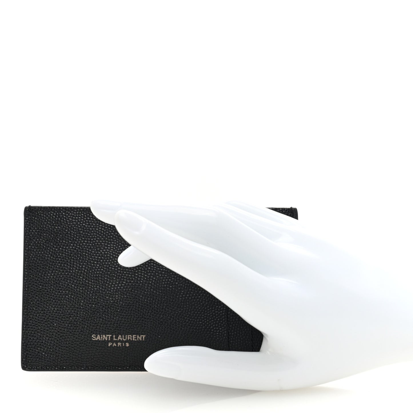 Grain De Poudre Calfskin Uptown Card Holder Black