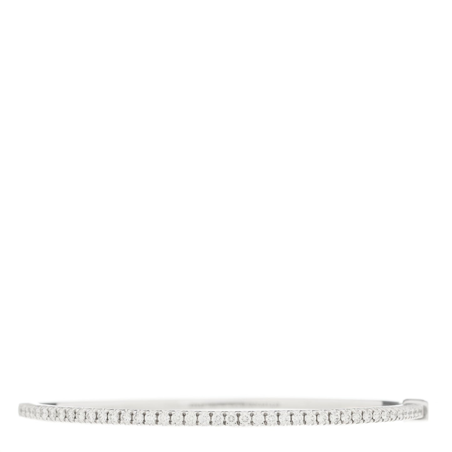 18K White Gold Diamond Metro Bangle Bracelet