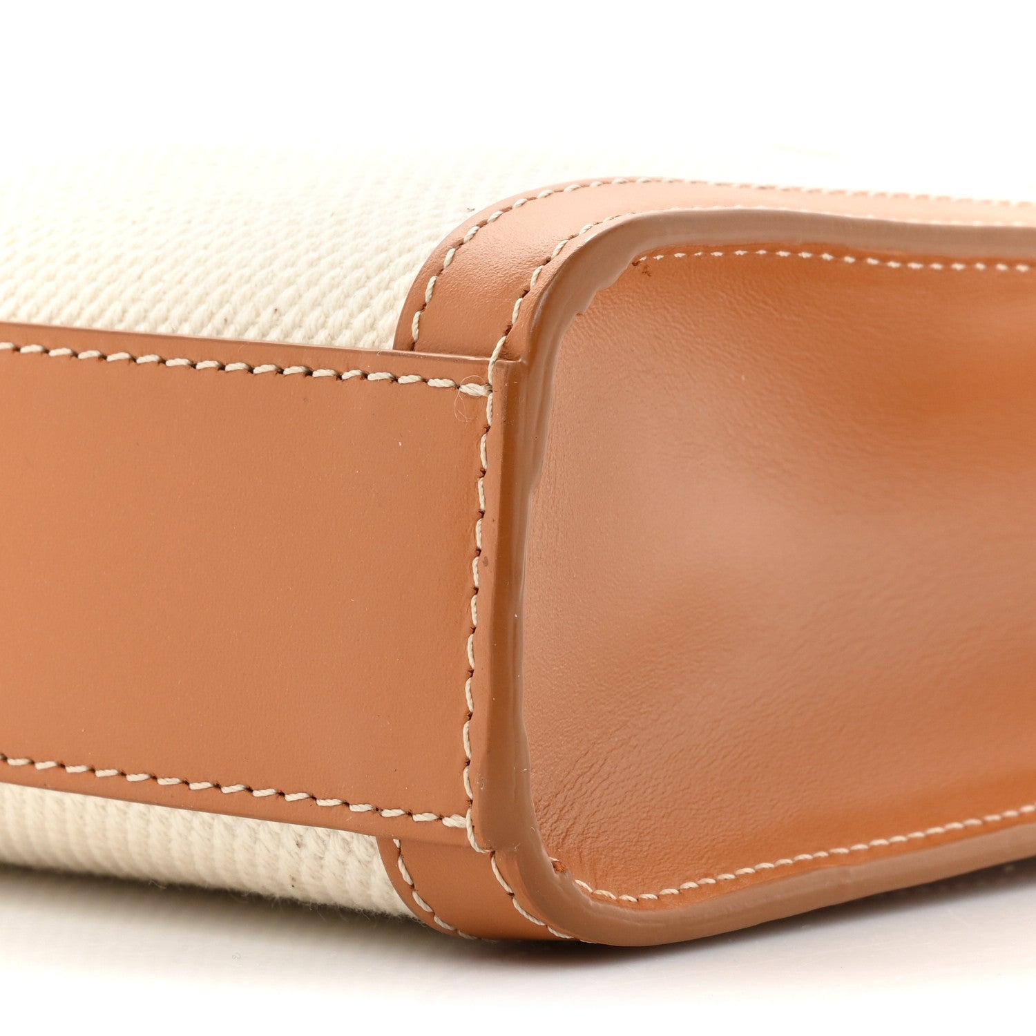 Celine Canvas Calfskin Mini Vertical Cabas Natural Tan 7 of 18