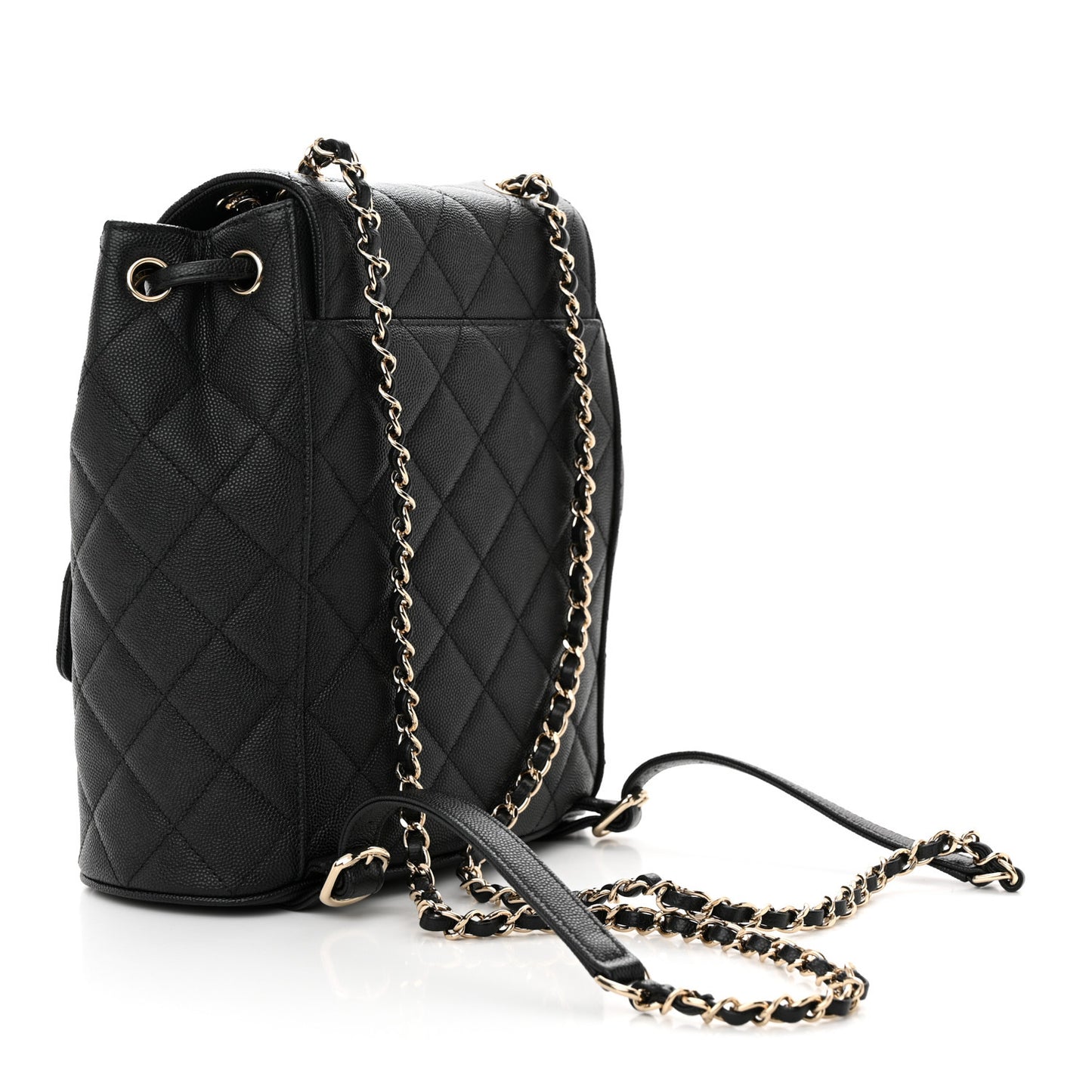 Caviar Quilted Backpack Bag Black