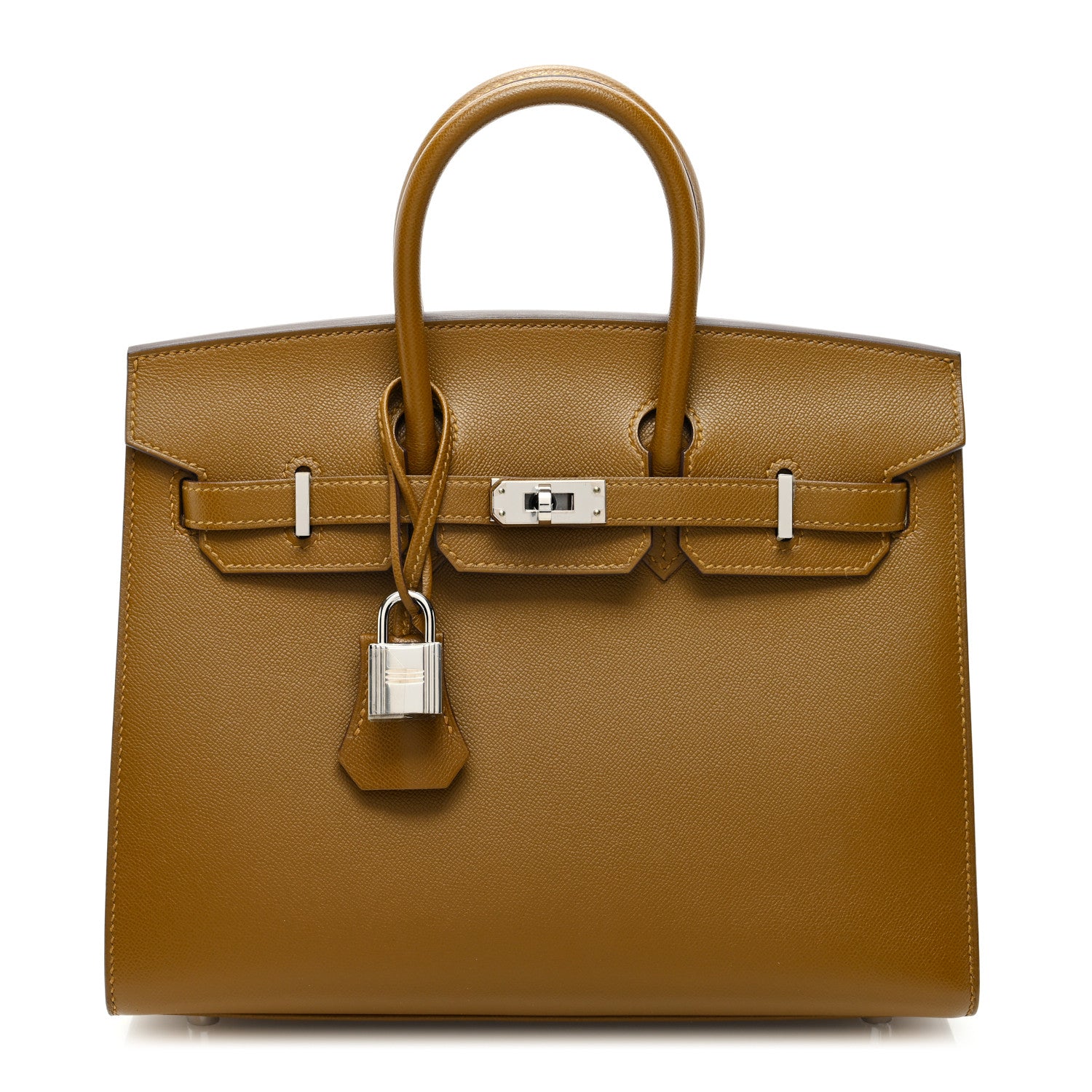 Hermes Madame Calfskin Birkin Sellier 25 Bronze Dore 1 of 10