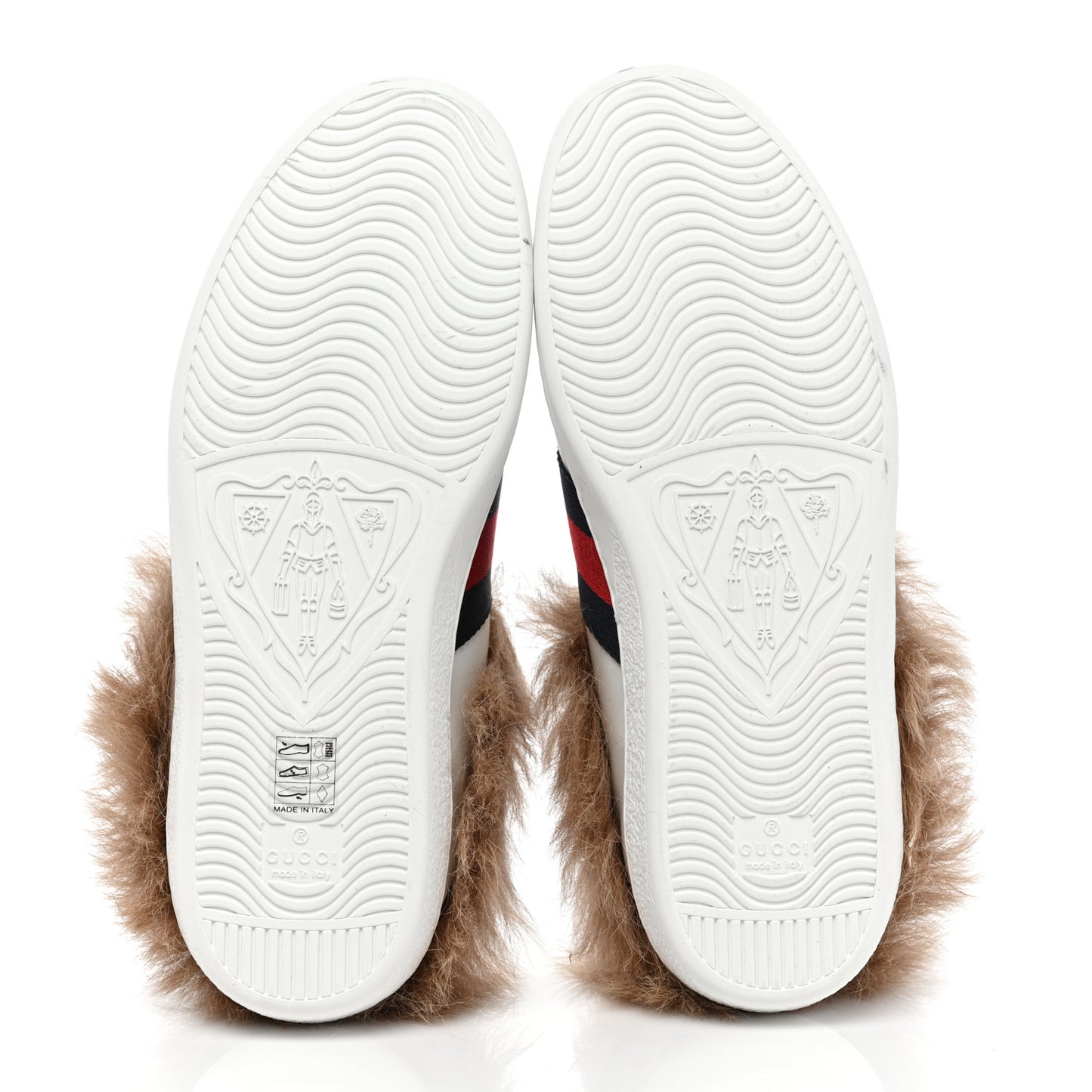 Calfskin Wool Web Bee Embroidered Womens Ace Sneakers 39.5 White