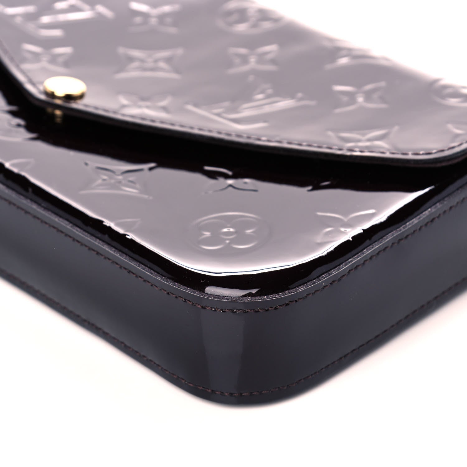 Louis Vuitton Vernis Pochette Felicie Chain Wallet Amarante 6 of 12