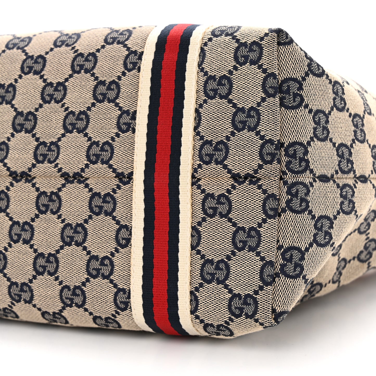 Monogram Medium Jolicoeur Tote Navy Red