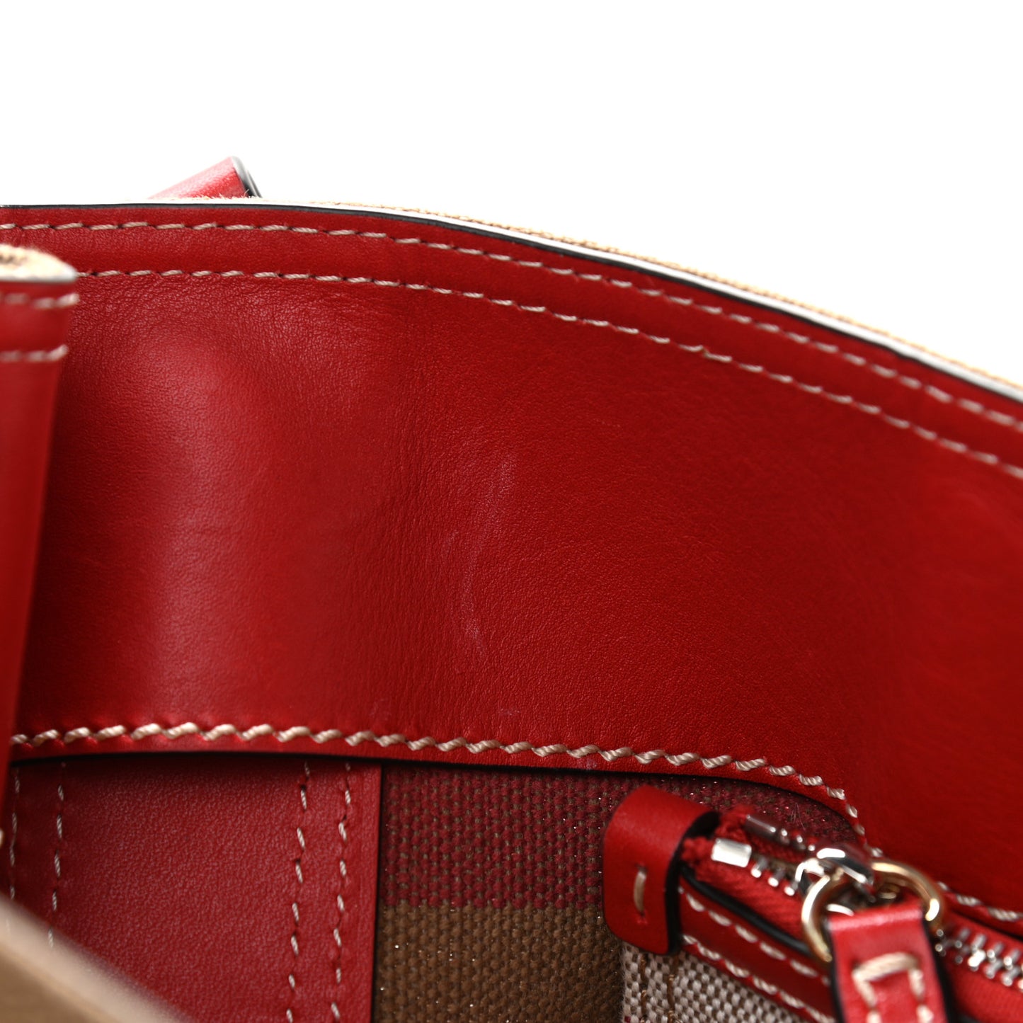 Canvas Mega Check Medium Maidstone Cadmium Red