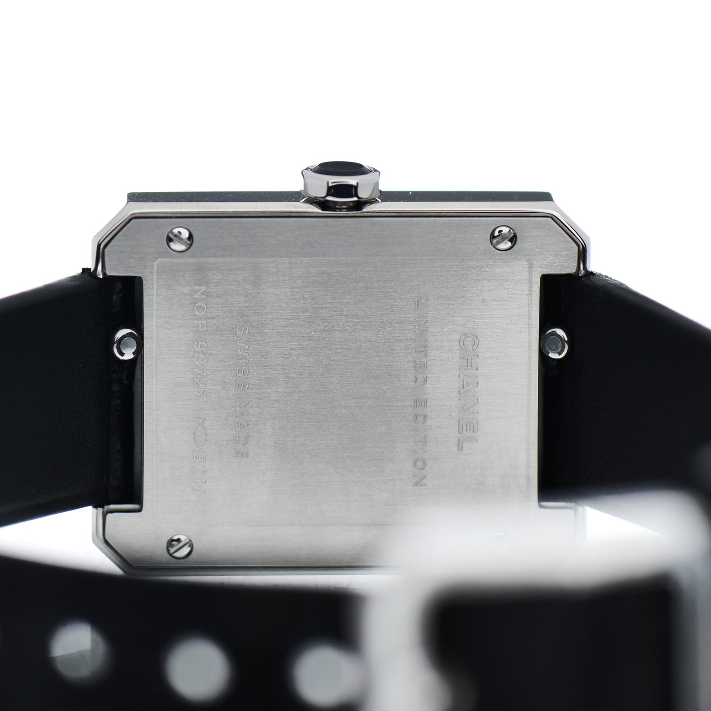 Stainless Steel Alligator 21mm Boy-Friend Tweed Quartz Watch Black