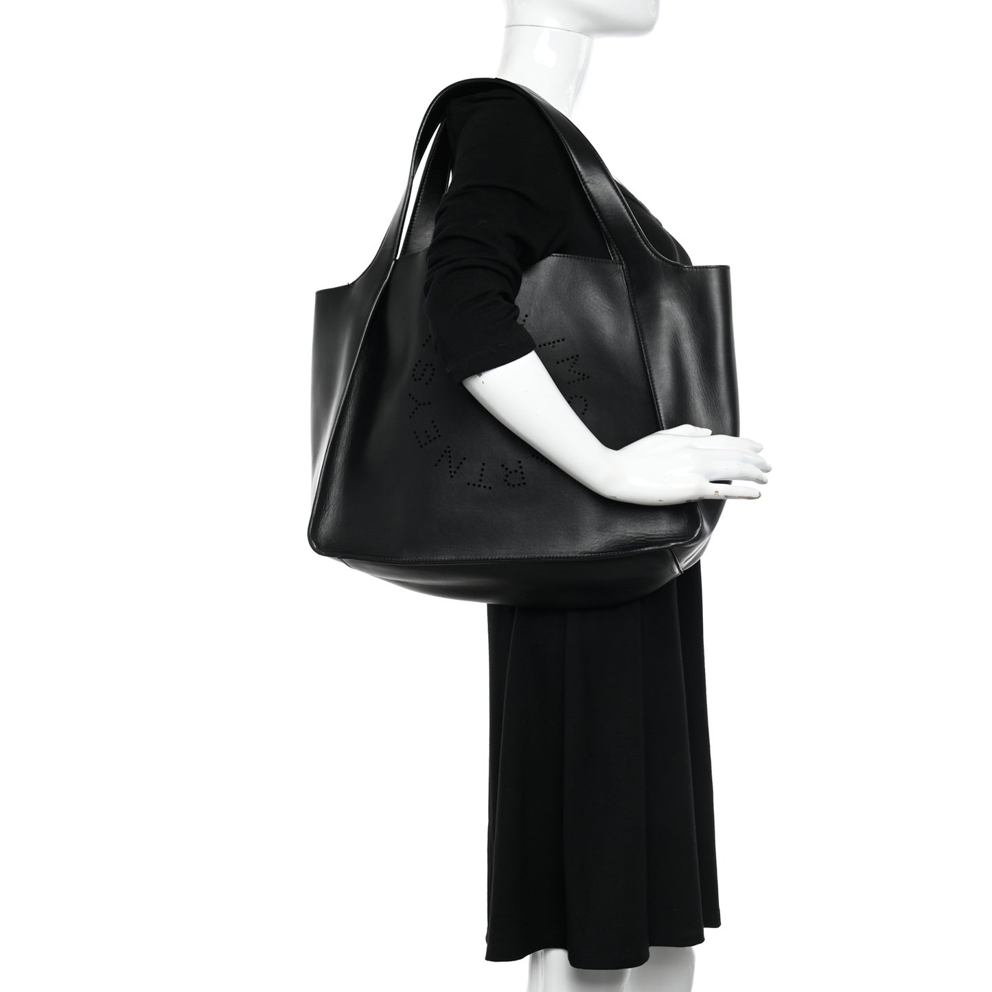 Eco Alter Nappa East West Perforated Tote Black