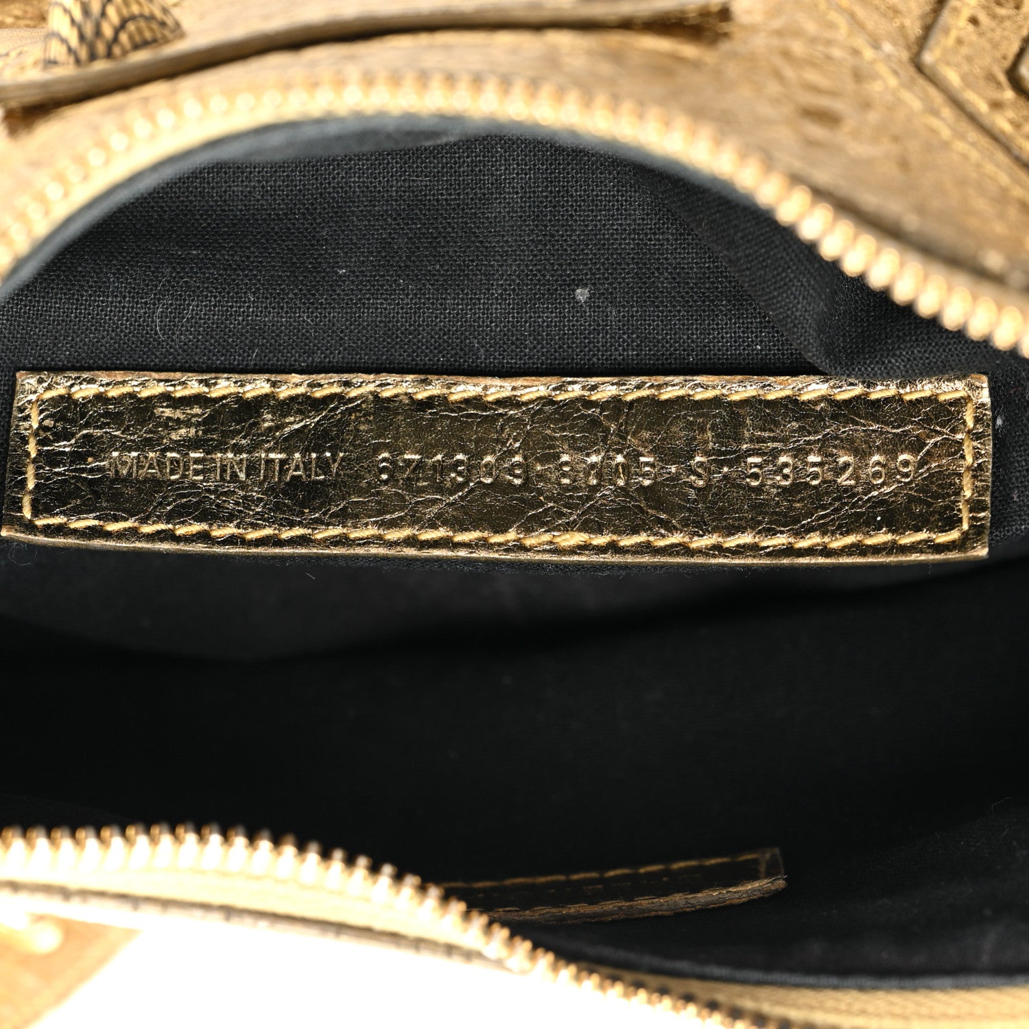 Balenciaga Metallic Agneau Arena Le Cagole Shoulder Bag XS Gold 7 of 18