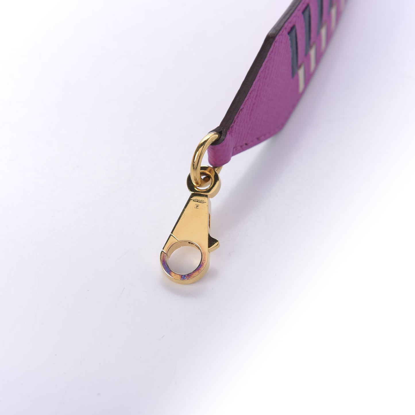 Epsom 40mm Tressage Shoulder Strap Magnolia Bleu Saphir Craie