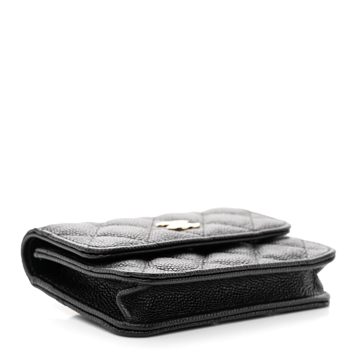 Caviar Quilted Bow Belt Bag Black