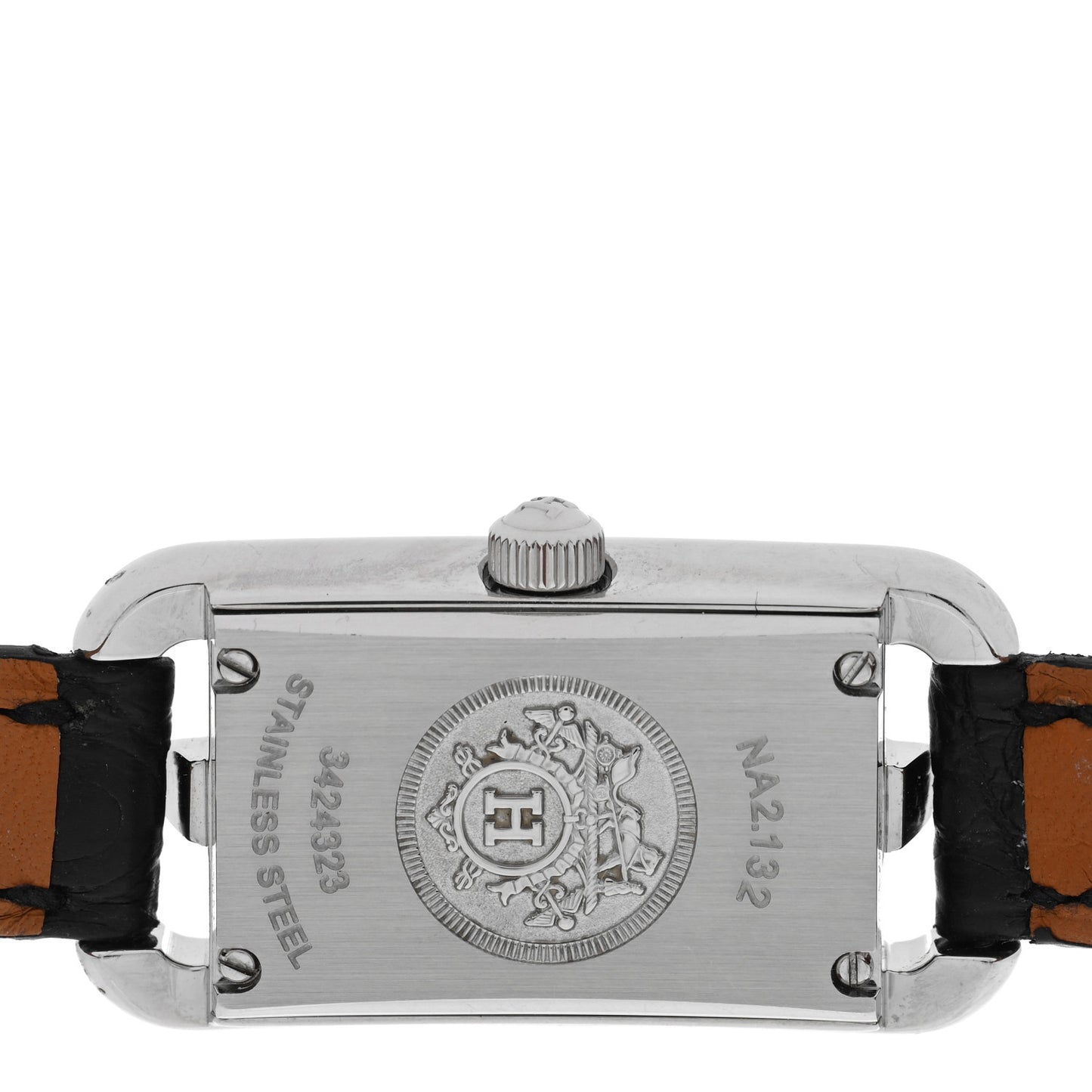 Stainless Steel Alligator Diamond 17mm Nantucket Quartz Watch Noir