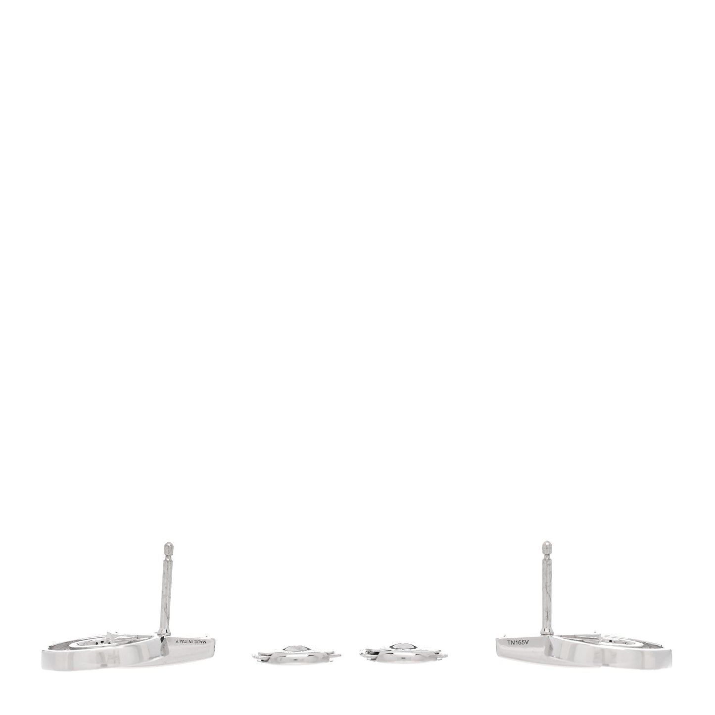 18K White Gold Diamond BVLGARI BVLGARI Openwork Earrings