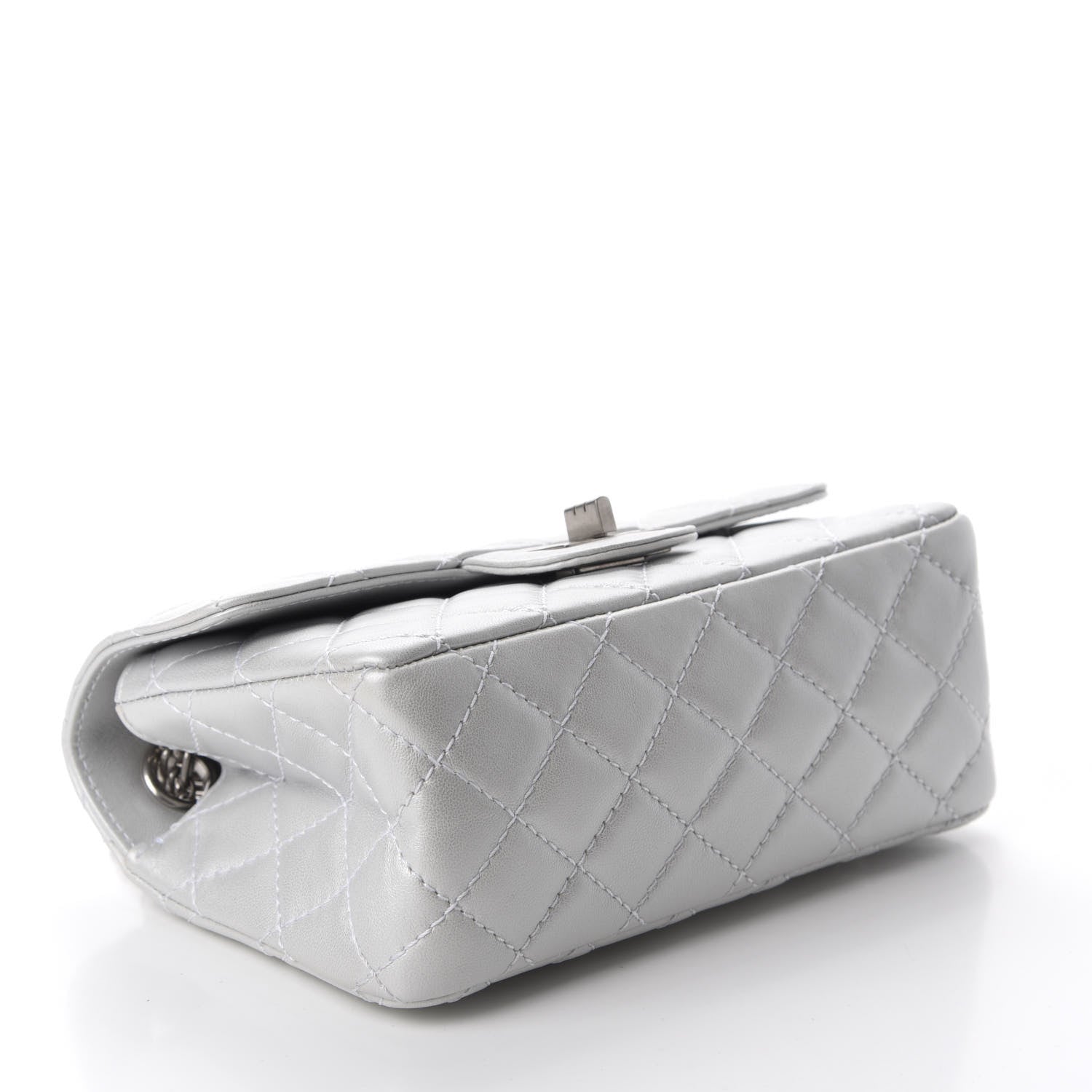Chanel Iridescent Lambskin Quilted 2.55 Reissue Mini Flap White 4 of 11