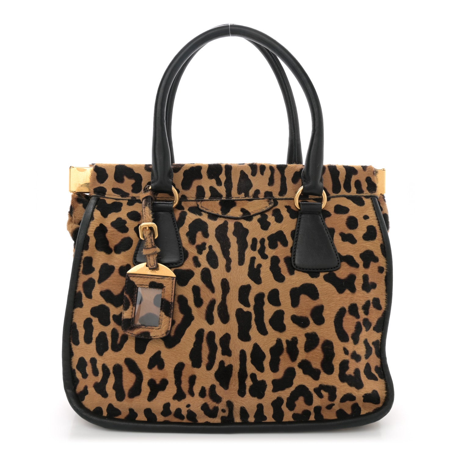 Prada Calf Hair Leopard Print Tote Sabbia Moro 1678141 – FASHIONPHILE
