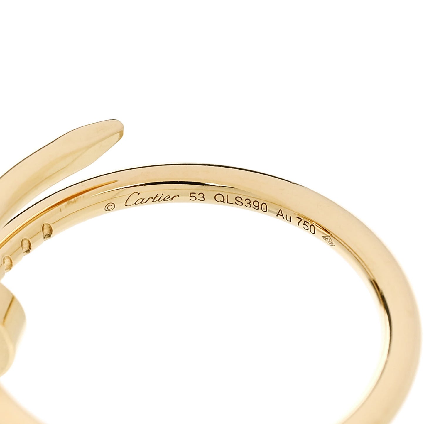 18K Yellow Gold Small Juste Un Clou Ring 53 6.25