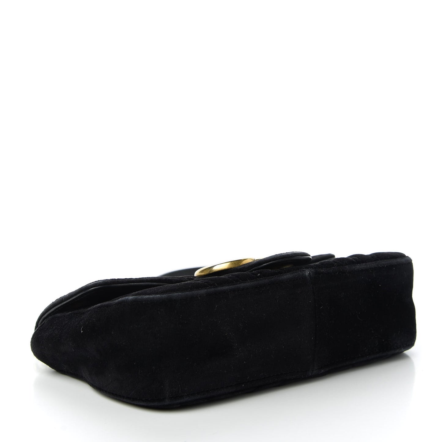 Velvet Matelasse Mini GG Marmont Shoulder Bag Black