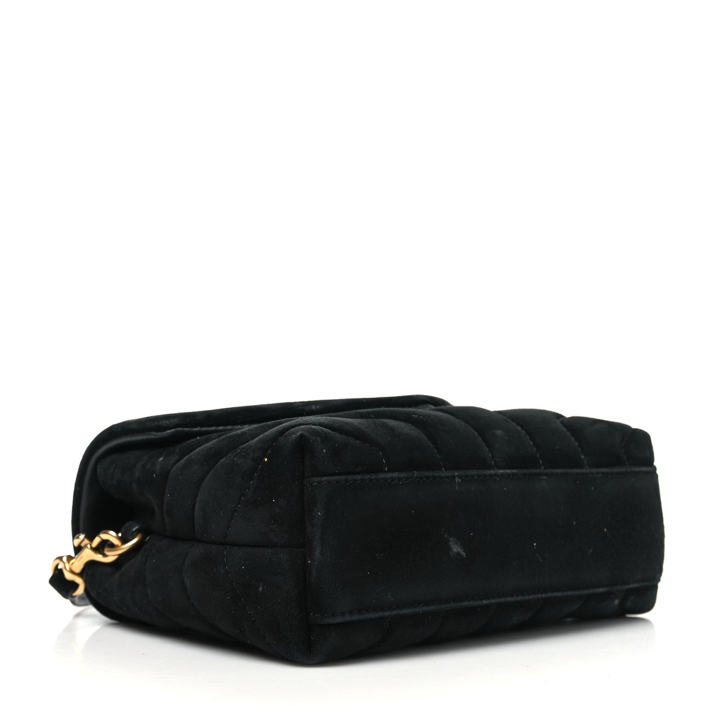 Suede Y Quilted Monogram Toy Loulou Crossbody Bag Black