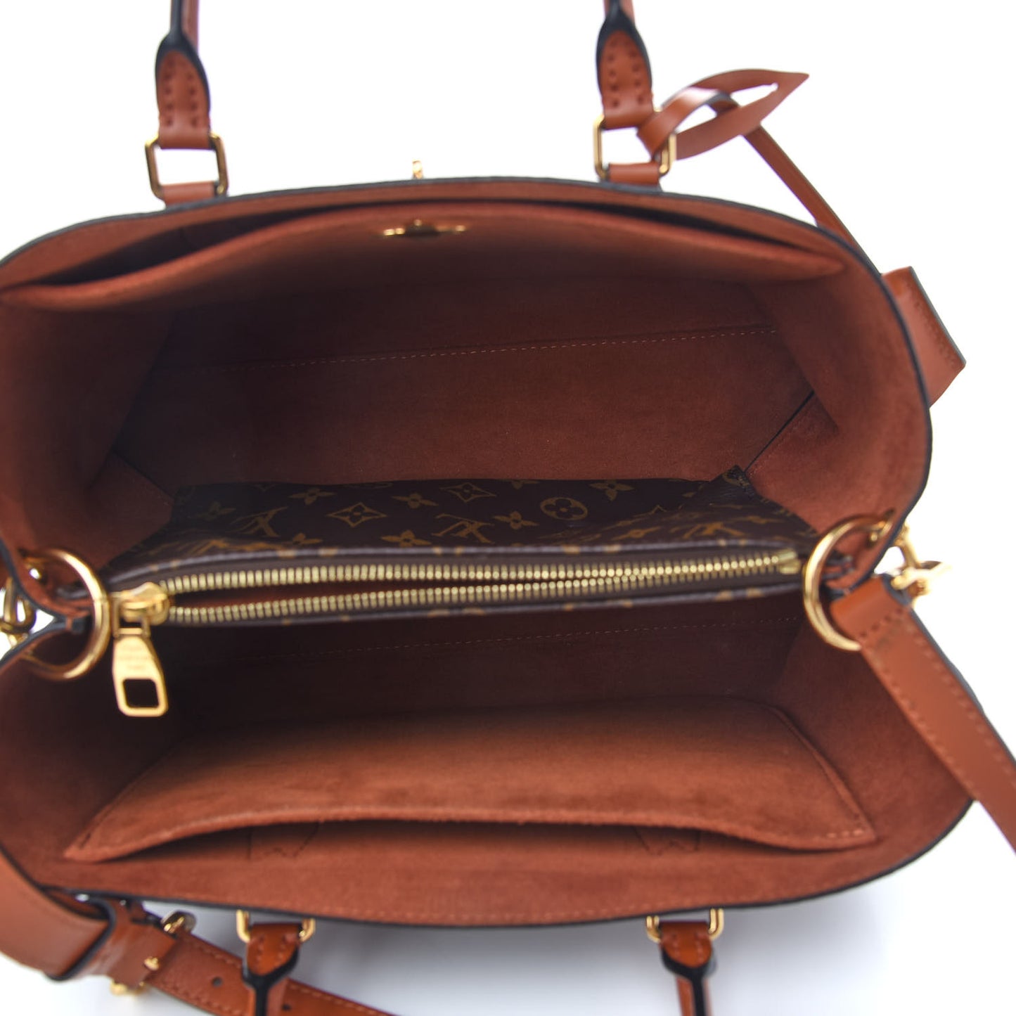 Monogram Flower Tote Caramel