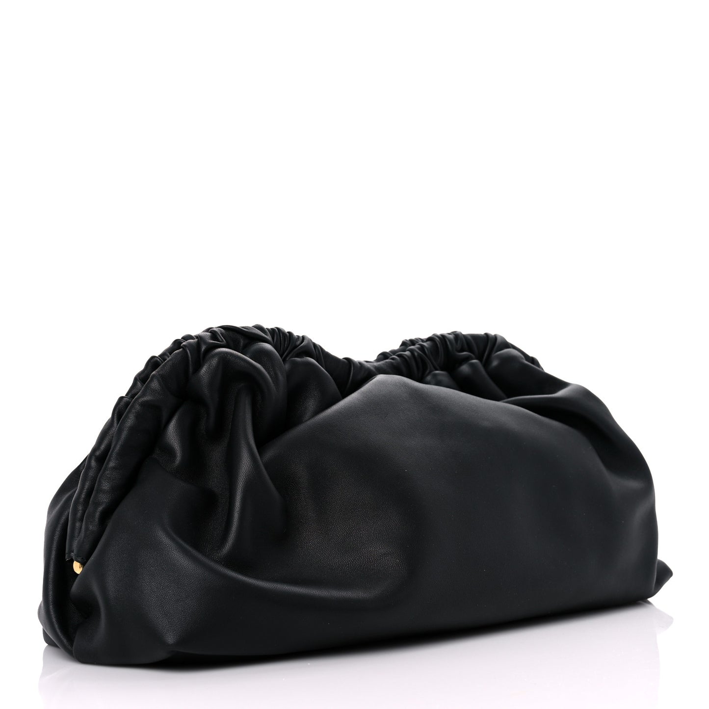 Lambskin Cloud Clutch Black Flamma