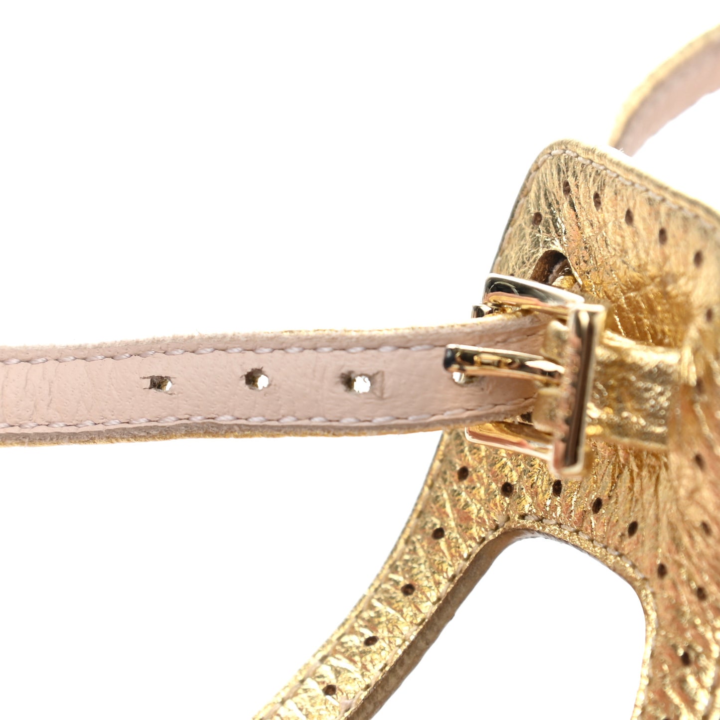 Metallic Calfskin Chameleon Block Heel Pumps 38 Gold