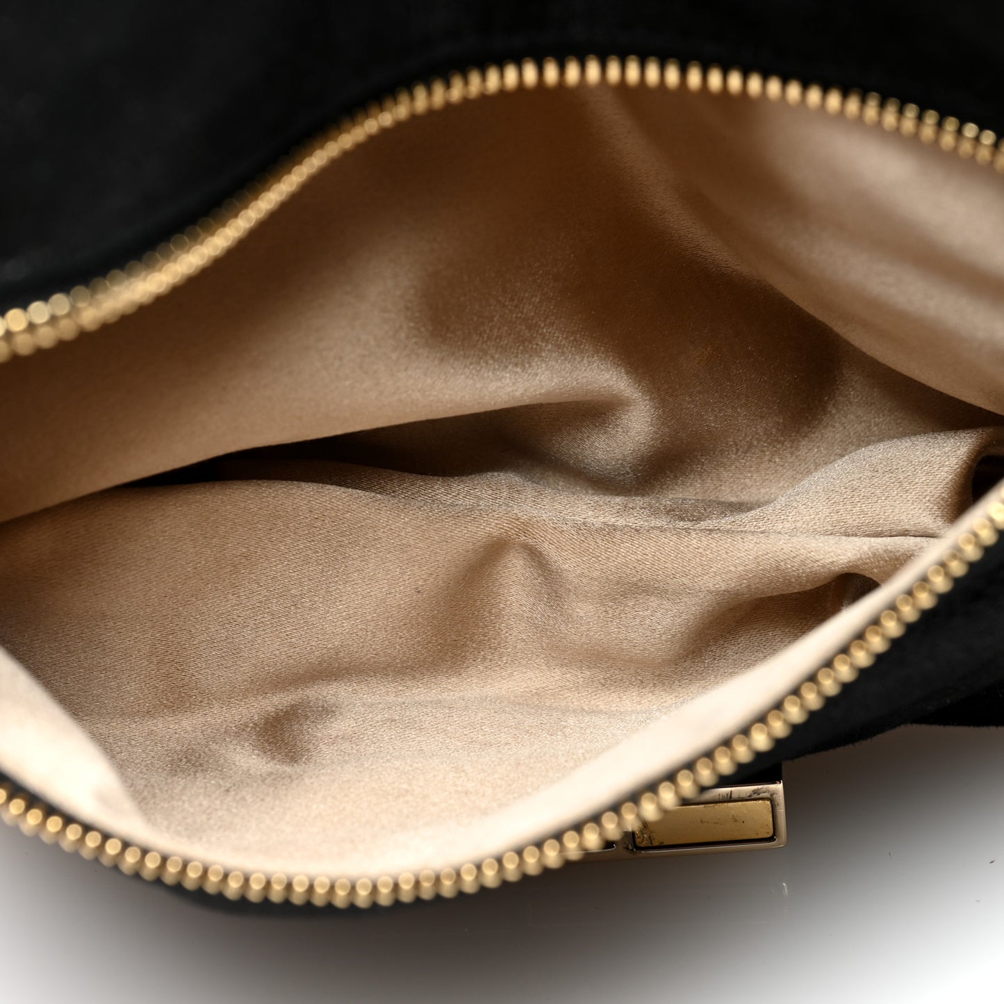 Suede Glitter Chandra Chain Clutch Black