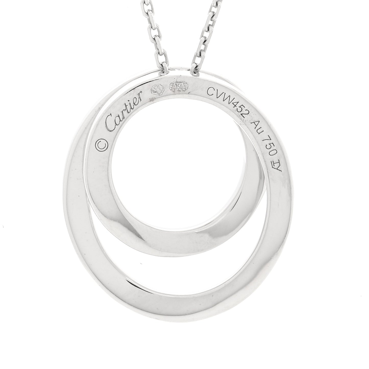 18K White Gold Diamond Etincelle De Cartier Pendant Necklace
