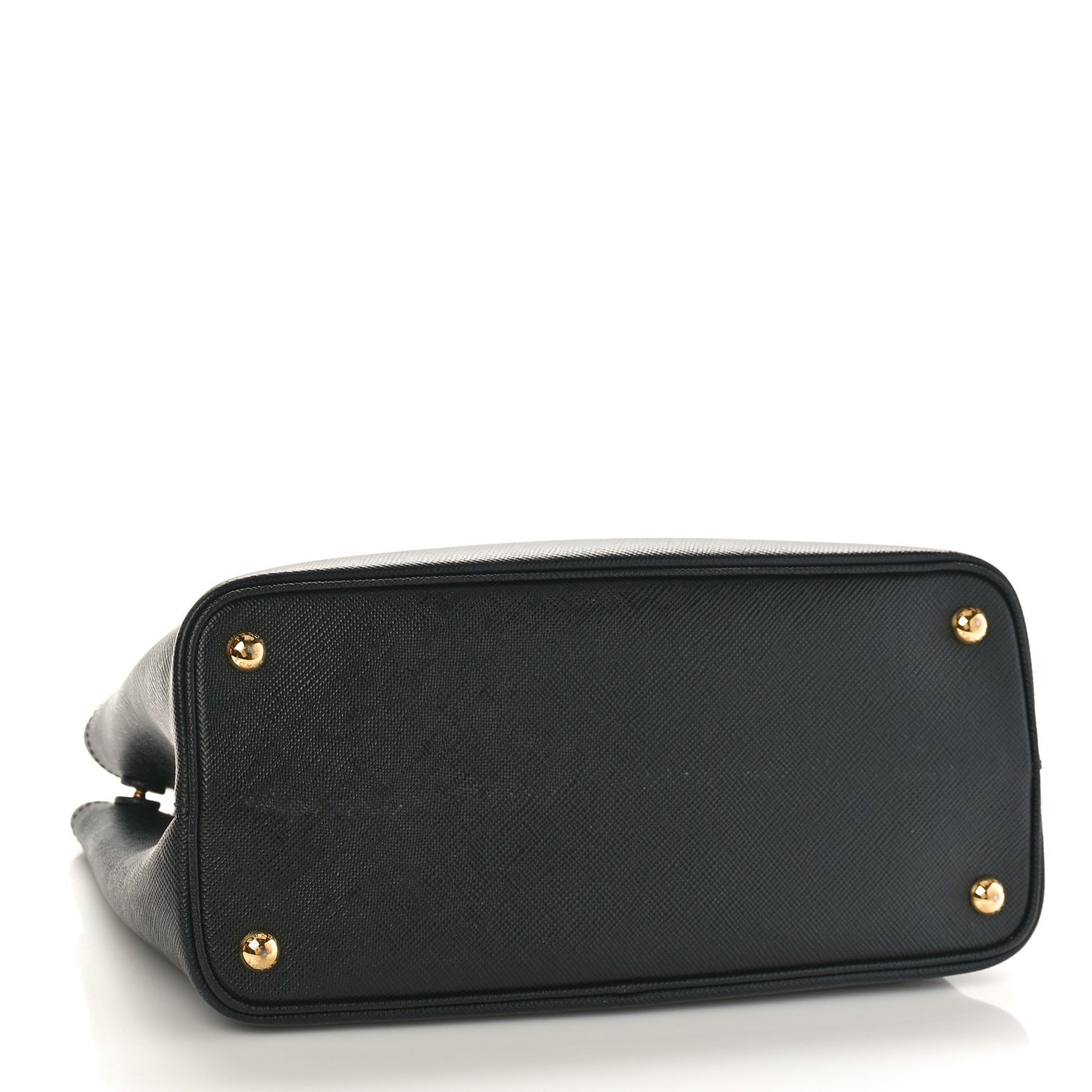 Saffiano Cuir Small Double Bag Black Fuoco