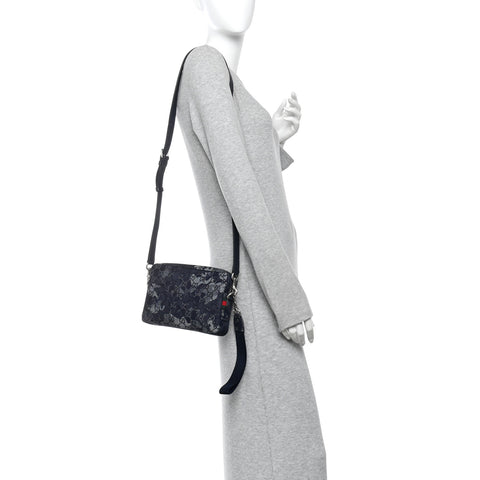 Denim GG Monogram Camouflage Small Crossbody Bag Blue
