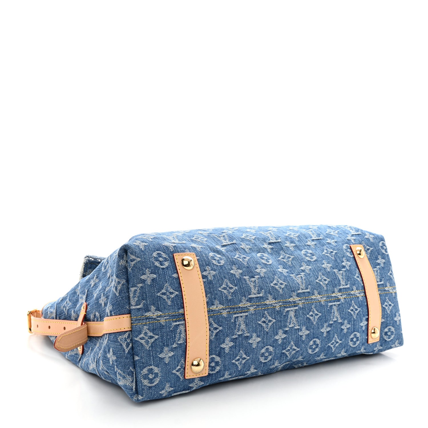 Louis Vuitton Monogram Denim CarryAll MM Blue 5 of 12