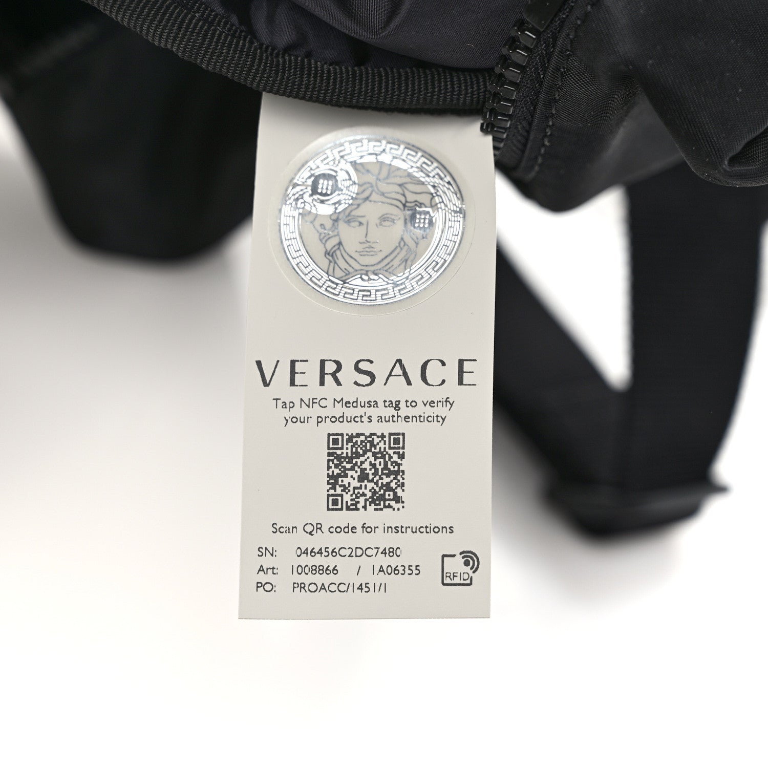 Versace Nylon Palazzo Medusa Belt Bag Black Ruthenium 6 of 8