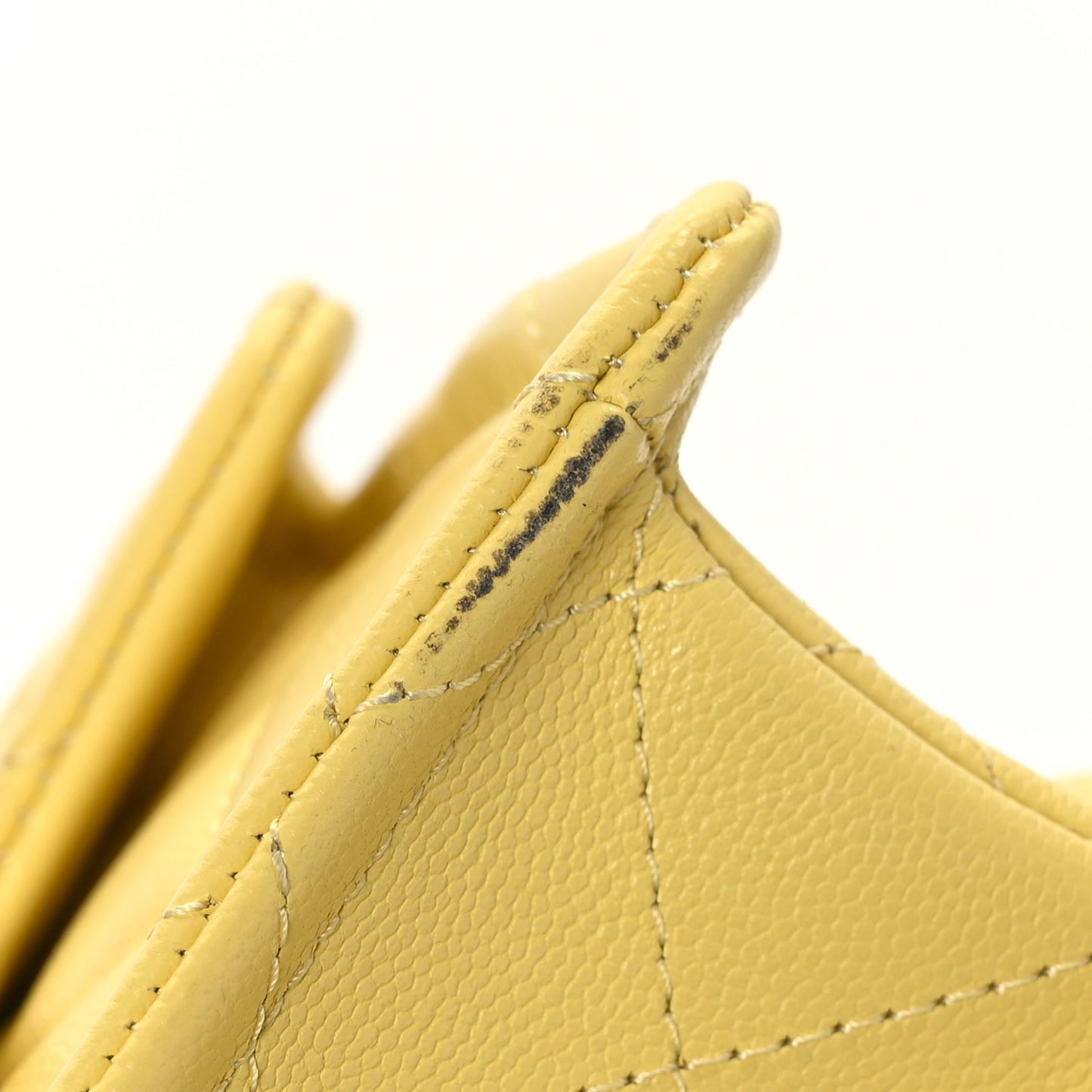 Caviar Quilted Mini Sweet Classic Flap Yellow